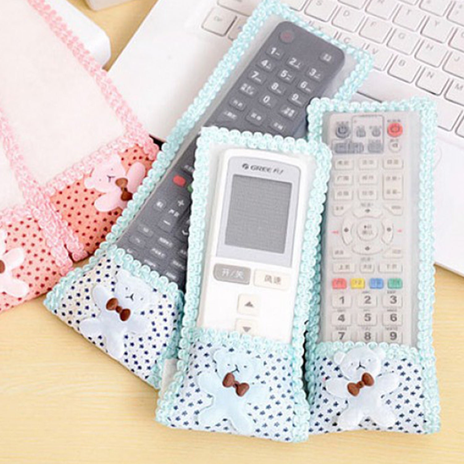 Cloth Lace Remote Control Cover Remote Case (1 Pc / 18×8 CM / Small)