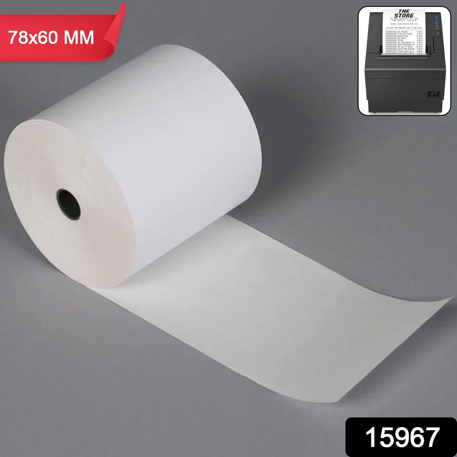 Thermal Label Roll for Barcode Printing (78 × 60 mm)