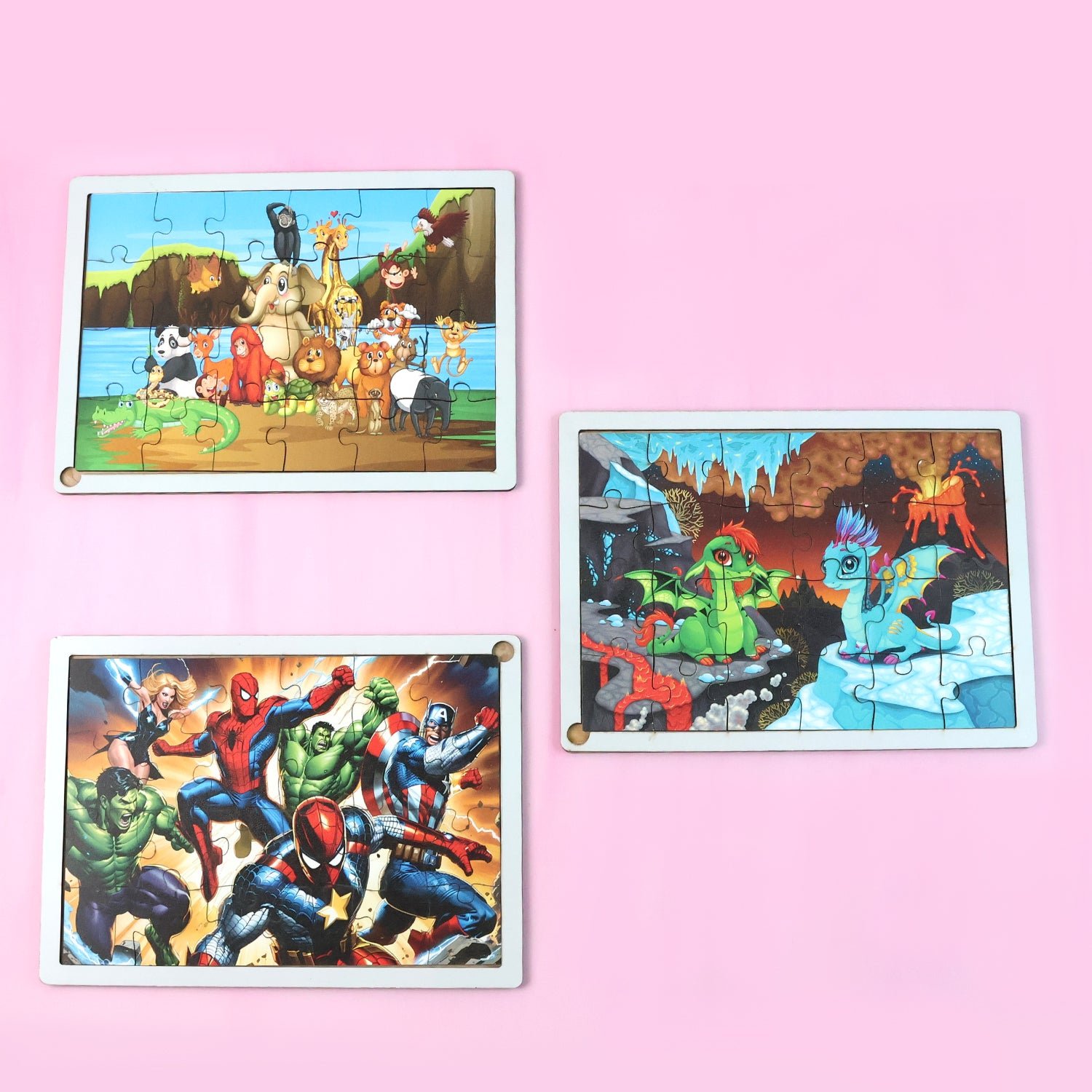 Educational Wooden Jigsaw Puzzle Board - (Mix Design / 1 Pc)