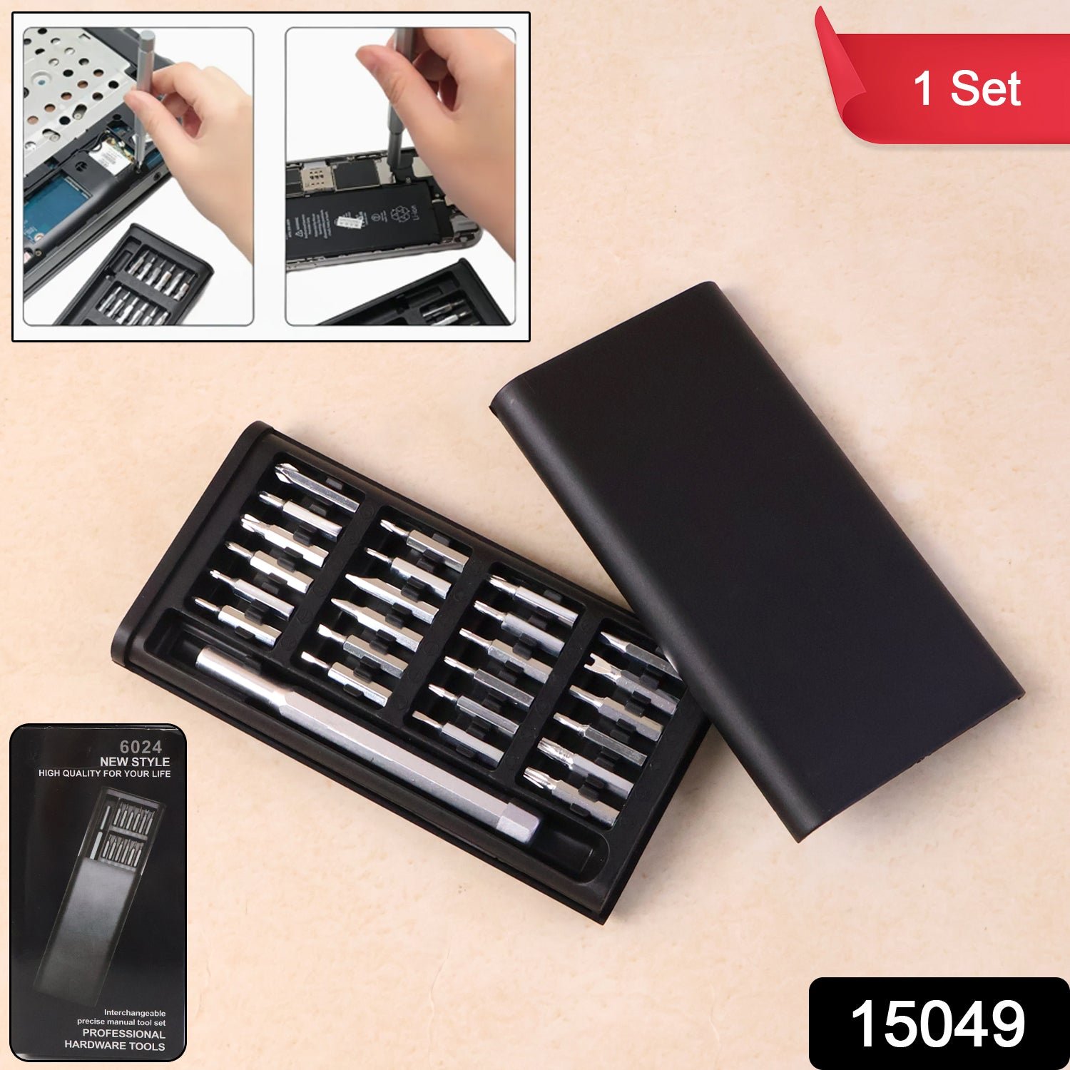 Aluminium 24 in 1 Precision Screwdriver Set, Screwdriver Tool Set (24 Pcs Set)