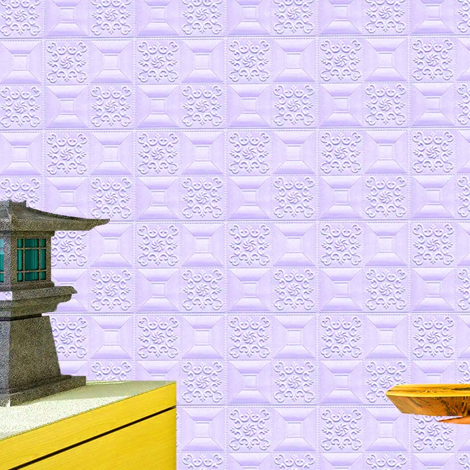 Wallpaper 3D Foam Wallpaper Sticker Panels (70 x 70 Cm / 1 Pc)