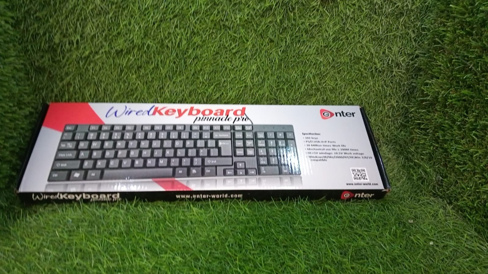 Wired USB 102 Keys, Ergonomic Portable Typewriter Keyboard Home Office, Plug and Play