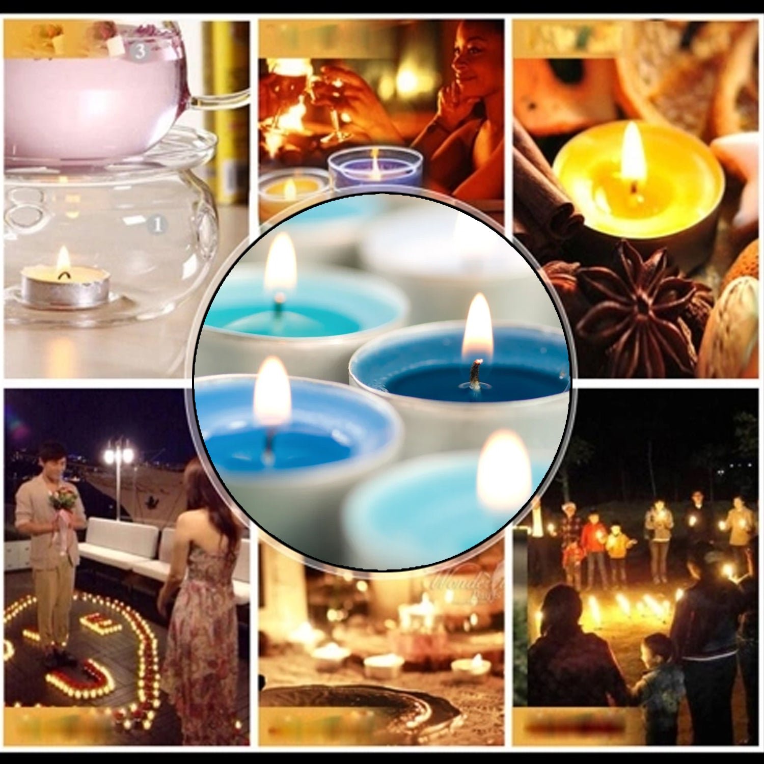Multicolor Tea Light Candles - (20 Pc)