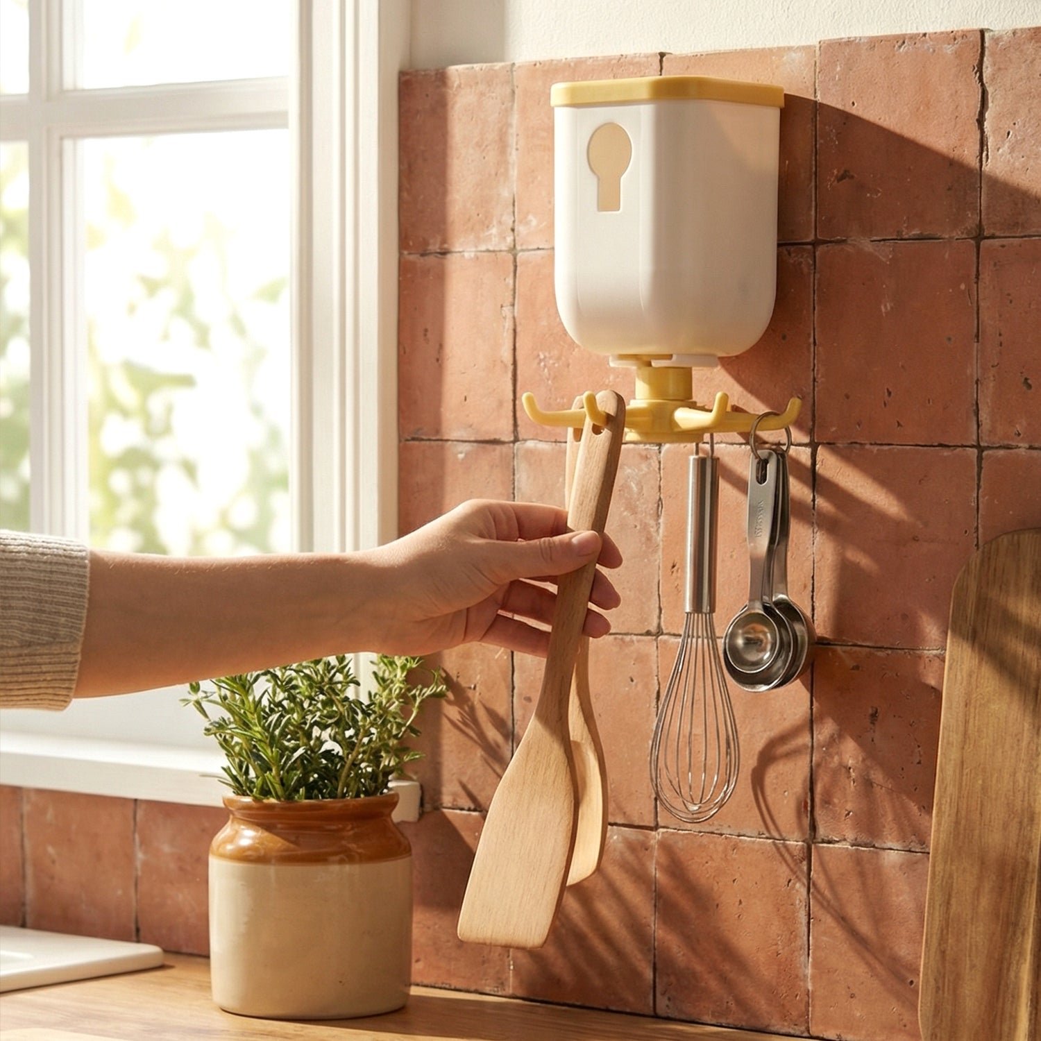 360° Rotating Storage Heavy Duty Sticky Wall Hook (1 Pc)