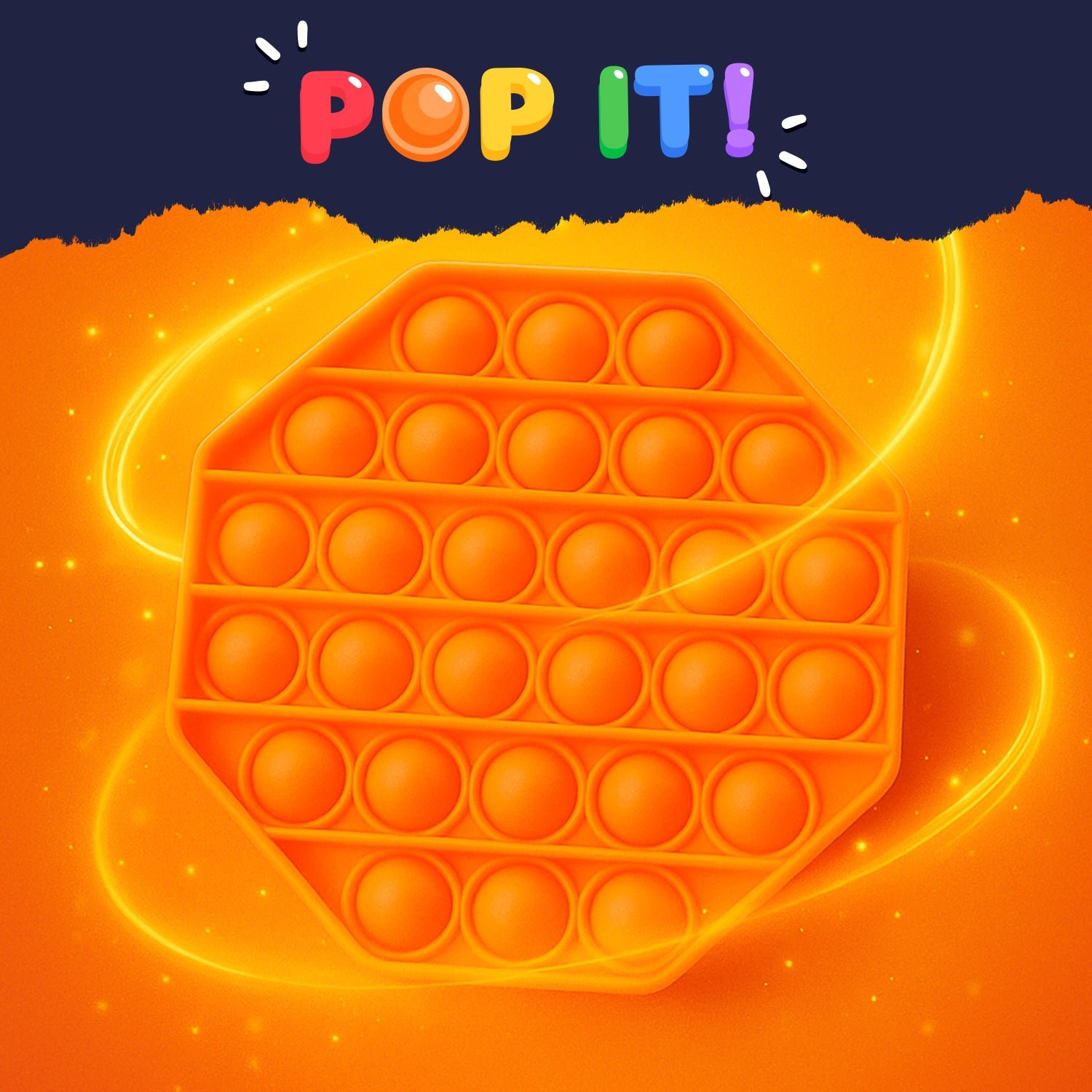 Premium Hexagon Shape Silicone Pop It Fidget Toy (1 Pc)