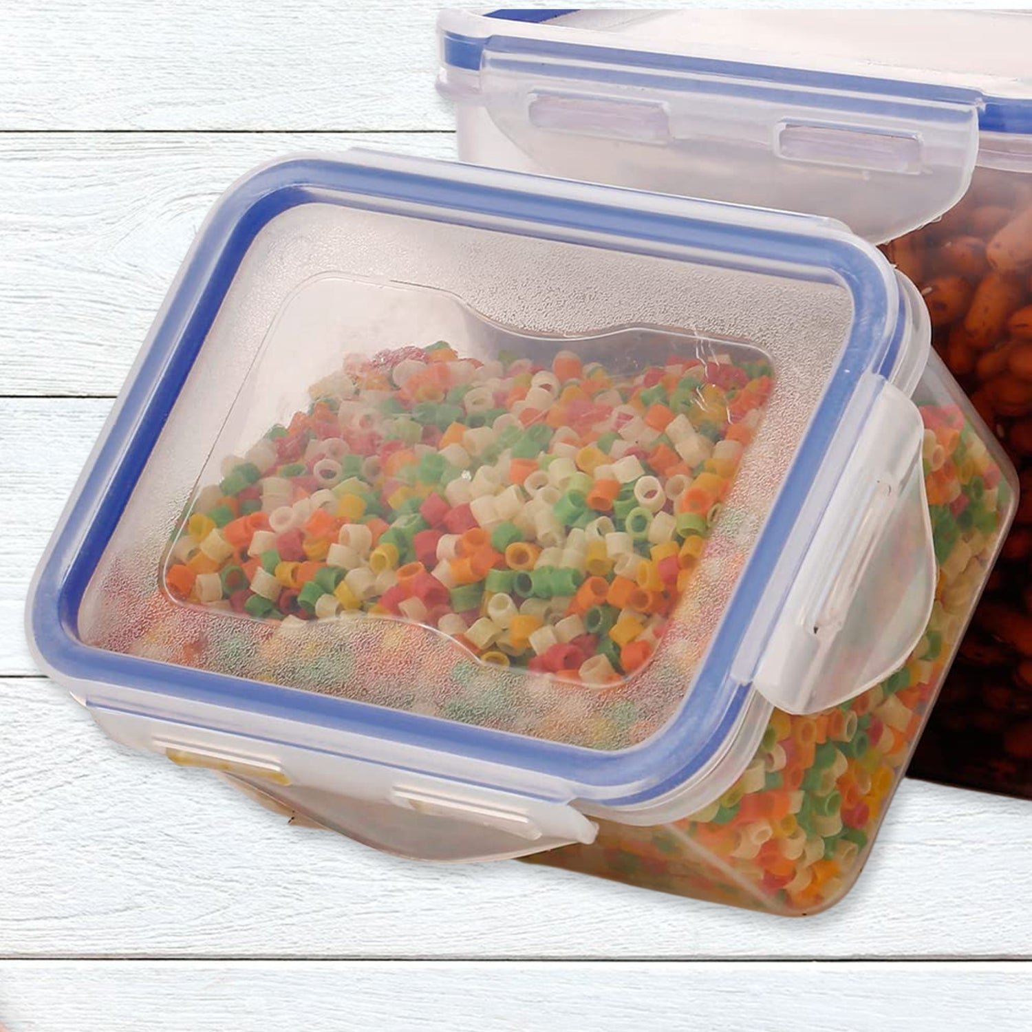 Set of 3 Rectangular Airtight Food Storage Containers with Lids