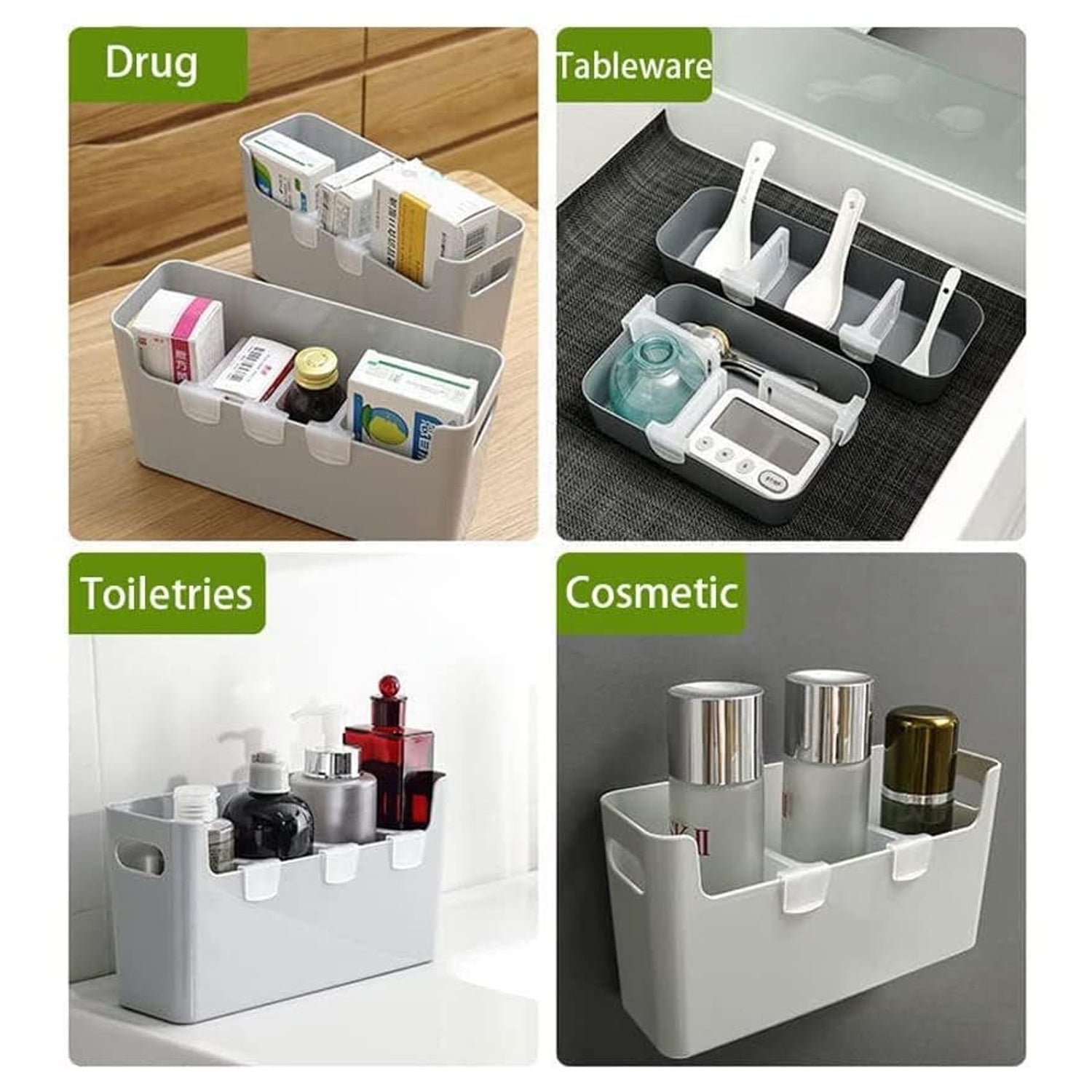 Plastic Storage Baskets Space allocator, Refrigerator Organizer Bins partition (1 Pc)