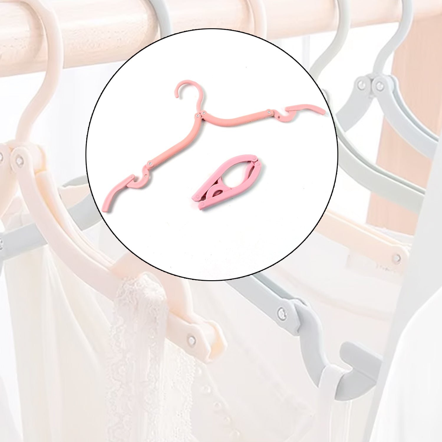 Travel Hangers, Portable Folding Clothes Hangers (1 Pc)