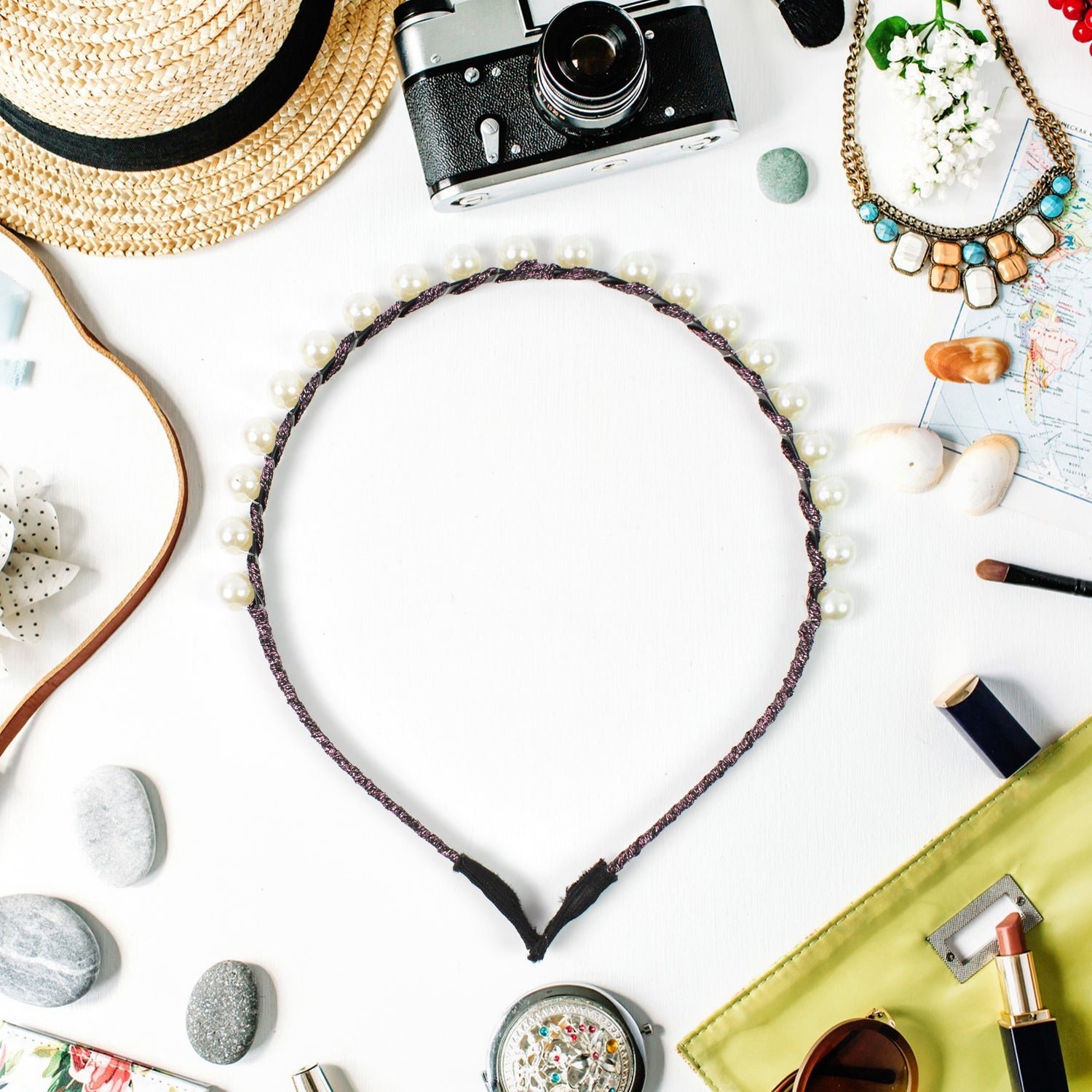 Hairband Pearls Fancy Party Hairband  (1 Pc / Mix Design), Hair accessories