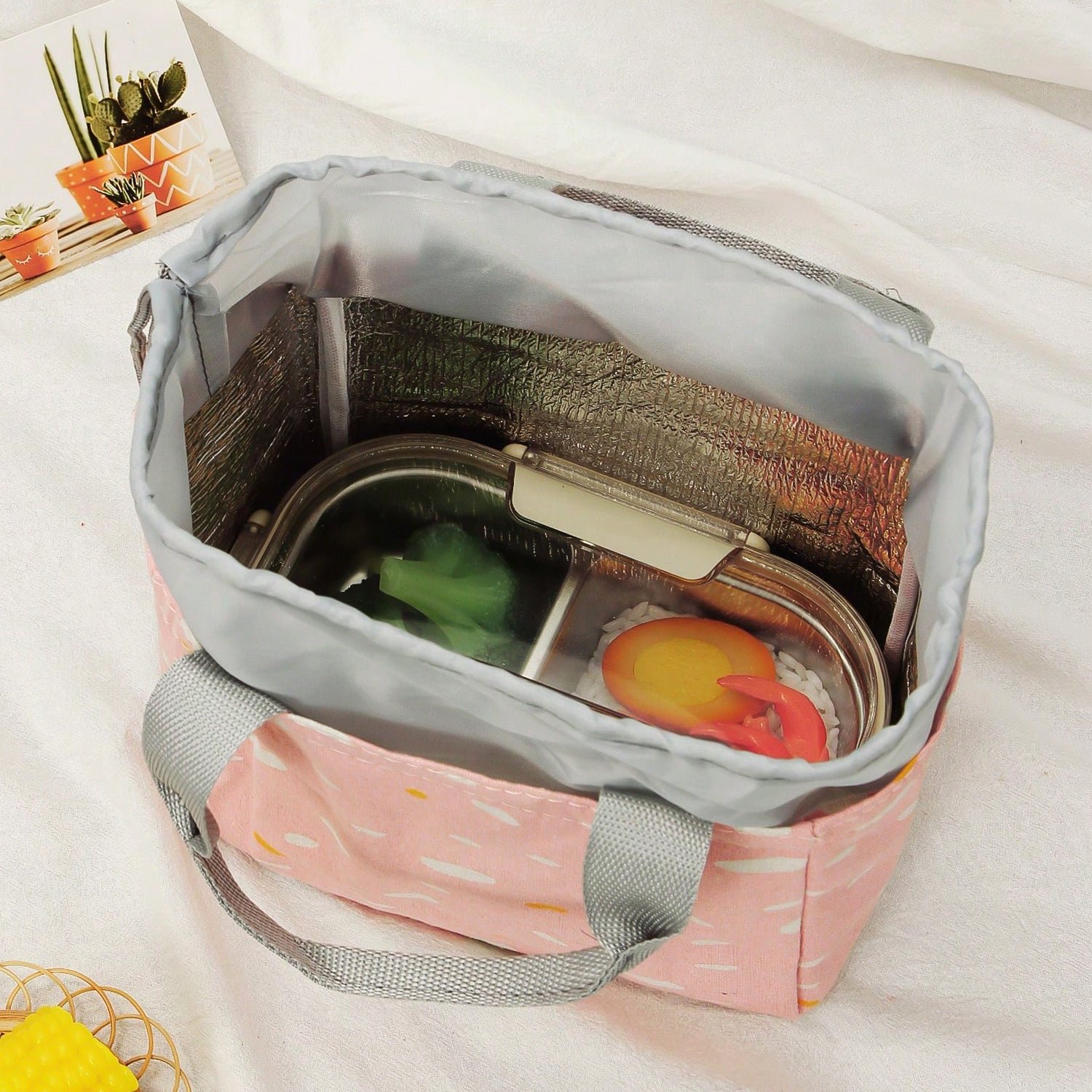 Lunch Bag for Women Men Insulated Lunch Bag (1 Pc / Mix Color & Design)