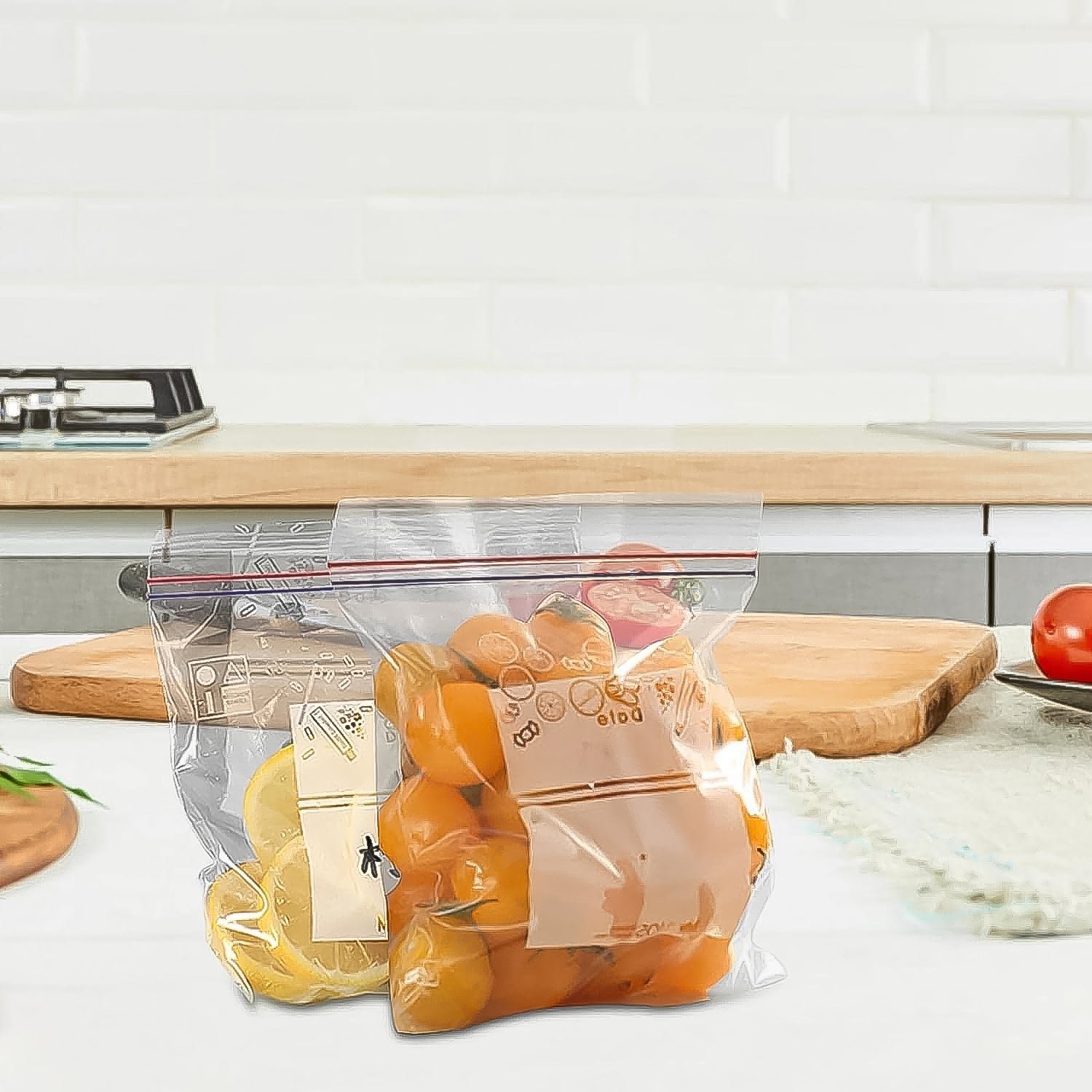 Large Food Seal Bag | Transparent Fresh Food Bags (10 Pcs Set)