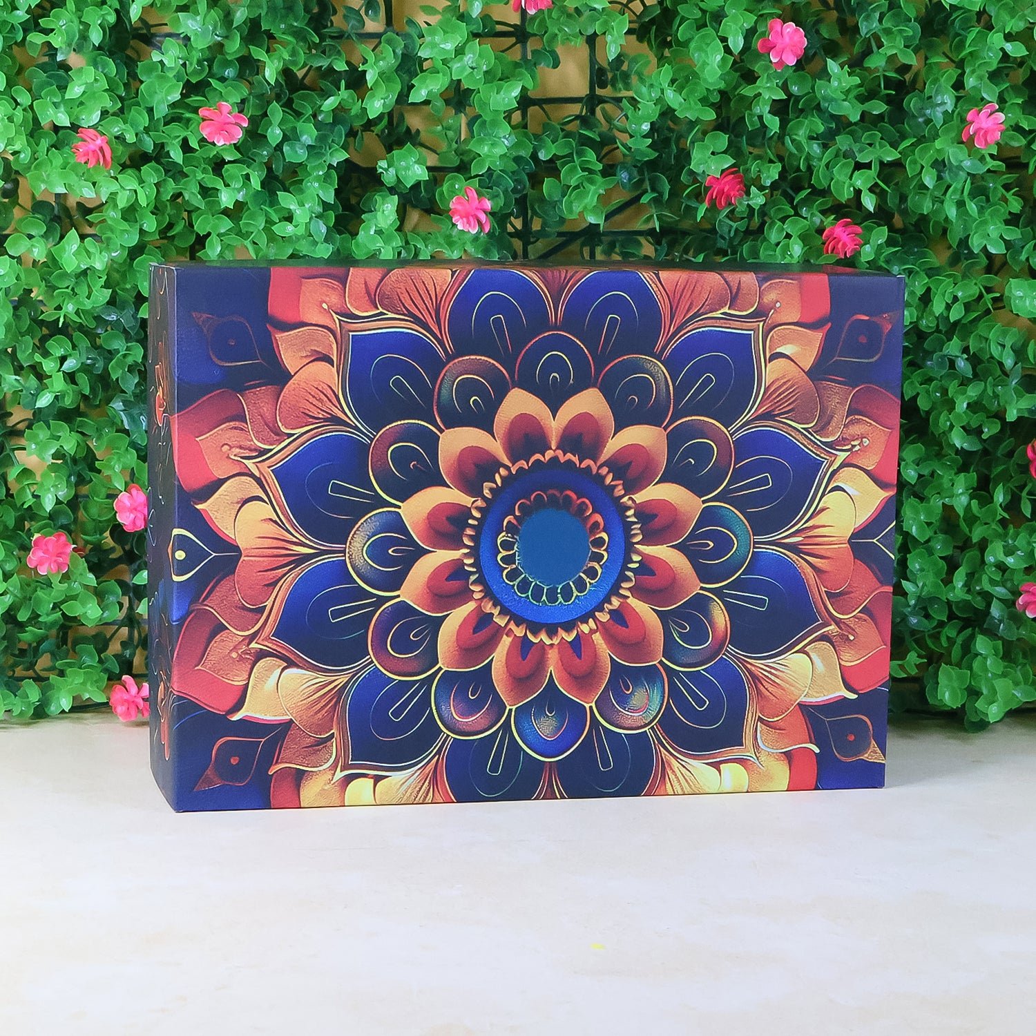 Effete Coffee Almonds Gift Hamper, Golden Rose With Bottle (3 Pc Set), Mix Color