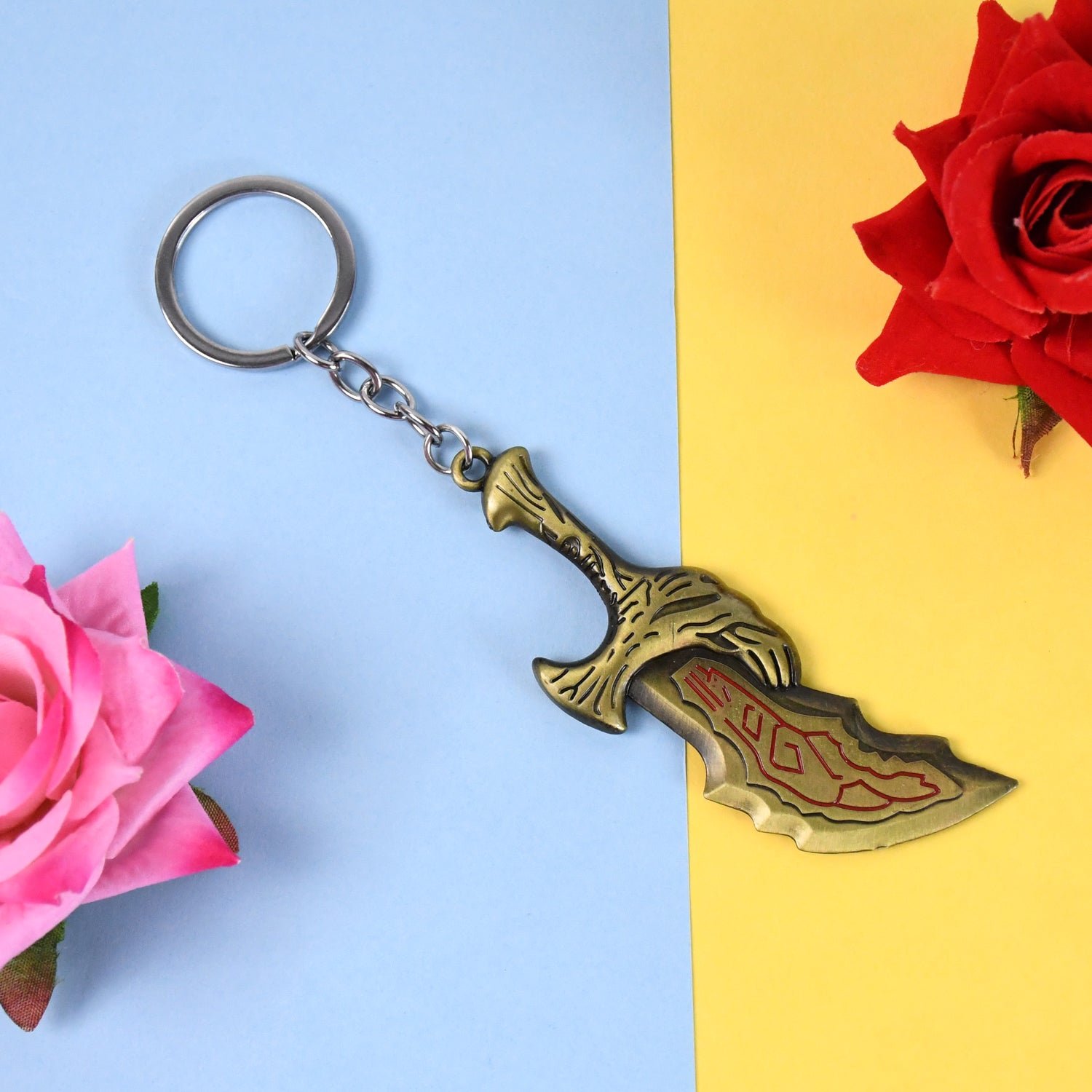 Metal God of War Keychain (1 Pc)