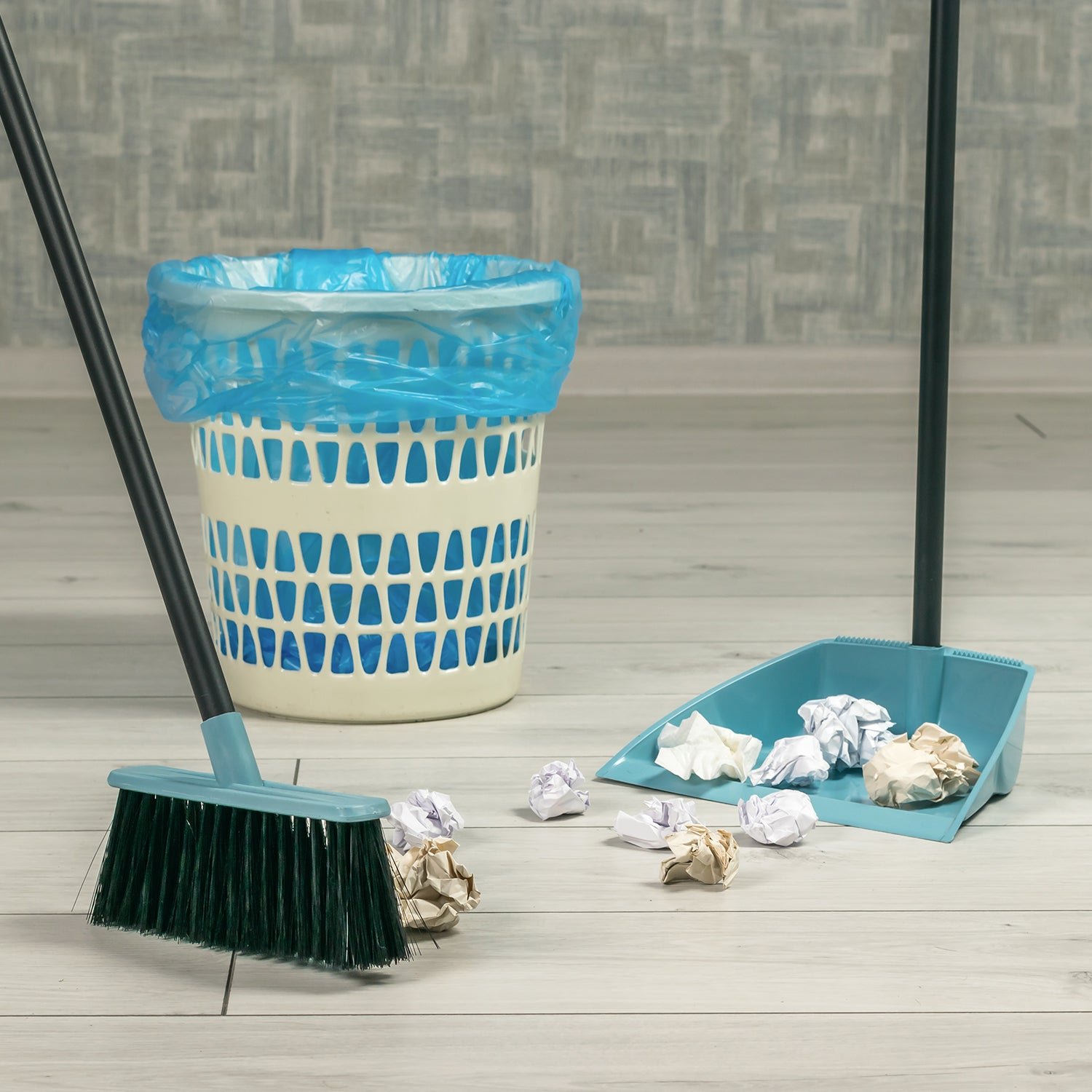 Long Handle Dustpan and Brush 2 Piece Set for Sweeping Cleaning Home Office, Supdi