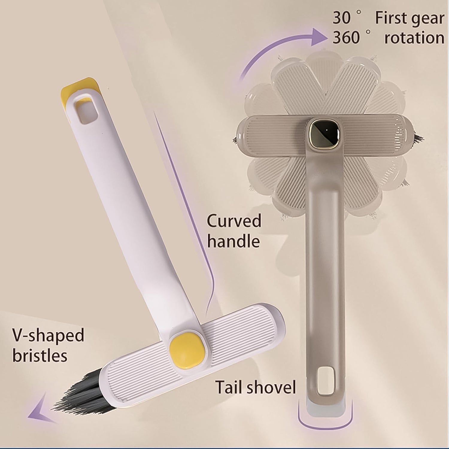 Multi-Function 360° Rotating Crevice Floor Cleaning Brush (1 Pc)
