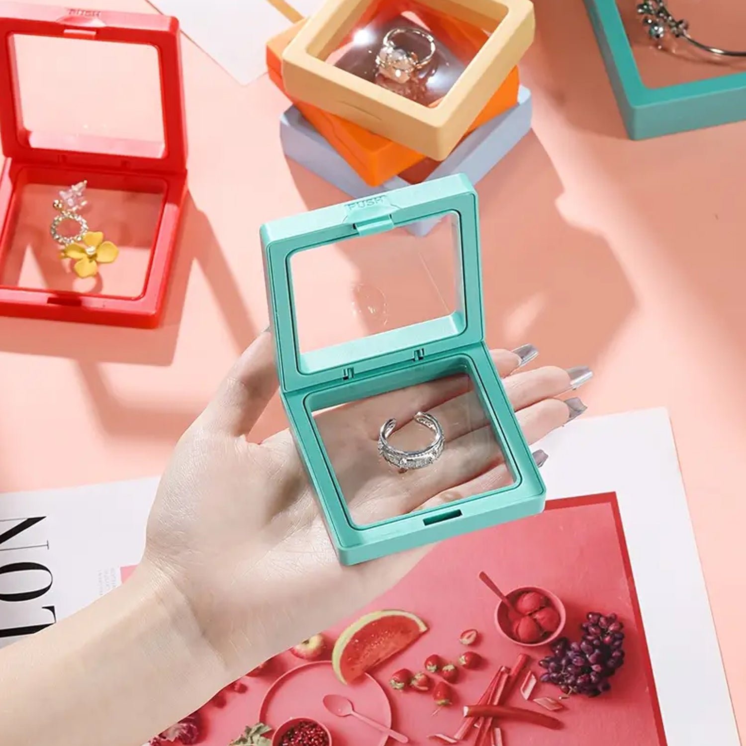 Transparent Jewellery Display Box (7x7 cm / 1 Pc)