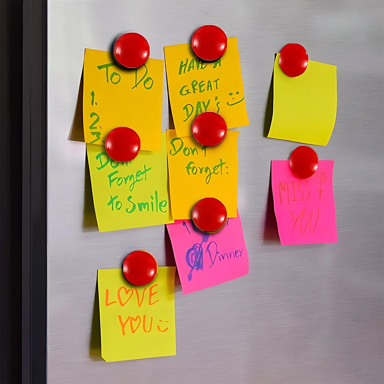 Red Board Magnets Circular Plastic Buttons (1 Pc)