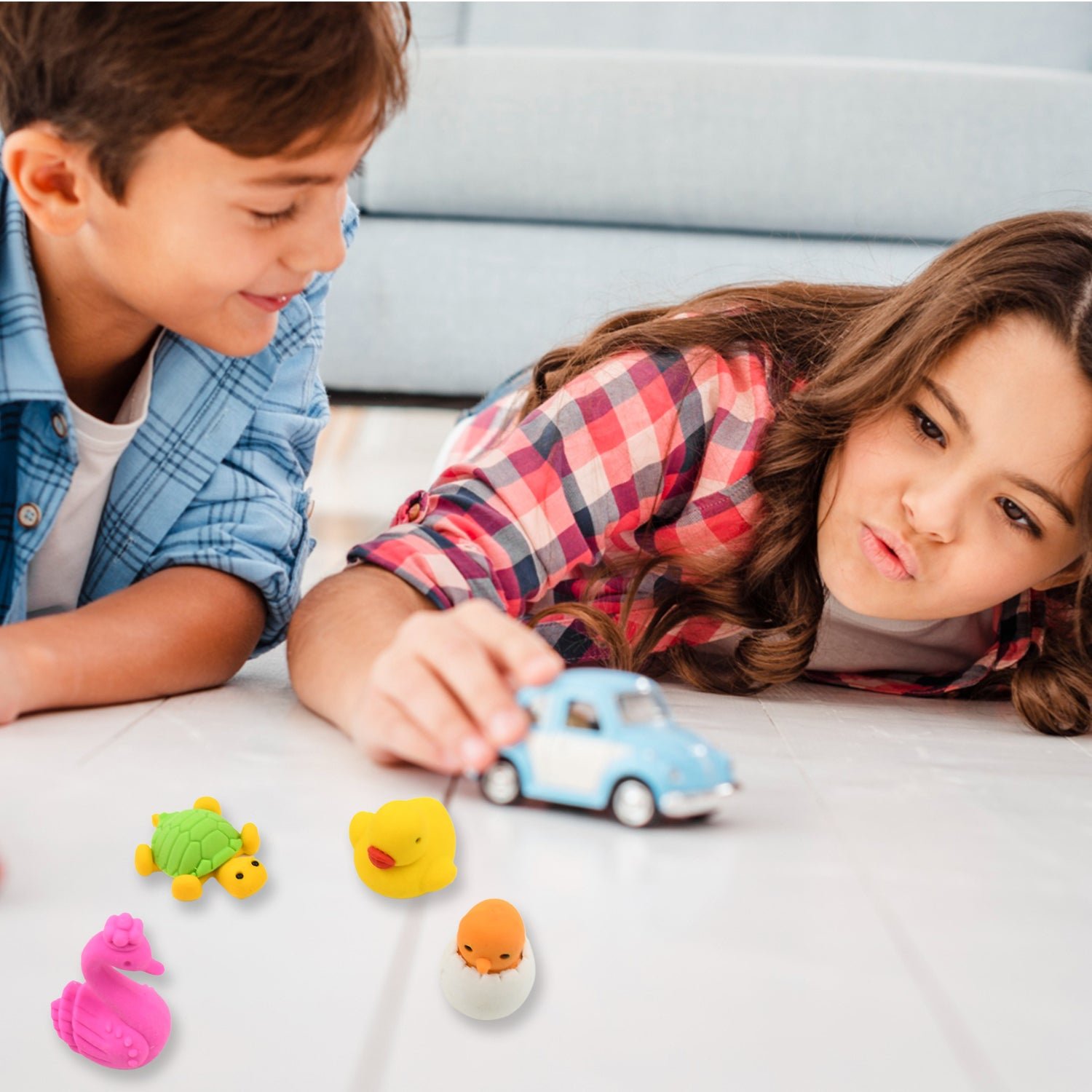 3D Mix Design Erasers – Cute & Colorful Novelty Erasers for Kids, School (1 Set)