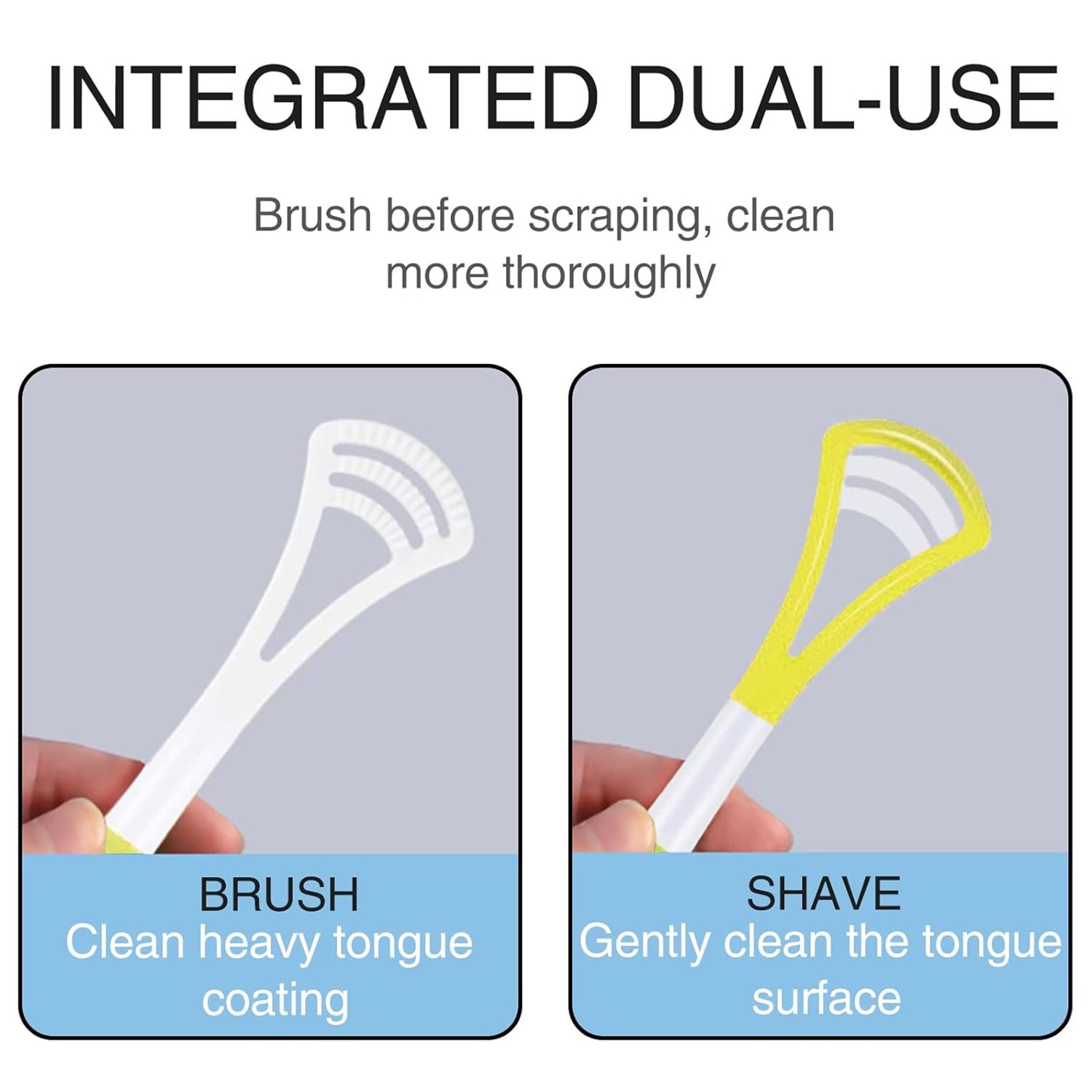 Oral Tongue Cleaner – Stainless Steel Scraper for Personal Dental Care