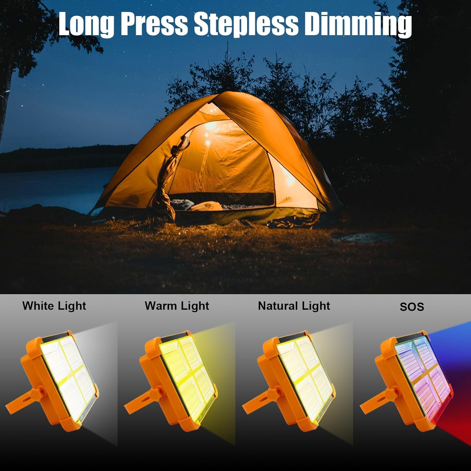 High-Brightness Solar LED Flood Light with Power Bank (1 Pc)