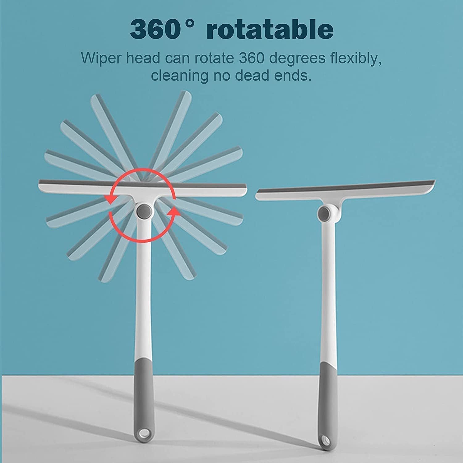 2-in-1 Window Glass Cleaning Wiper with Microfiber Pad