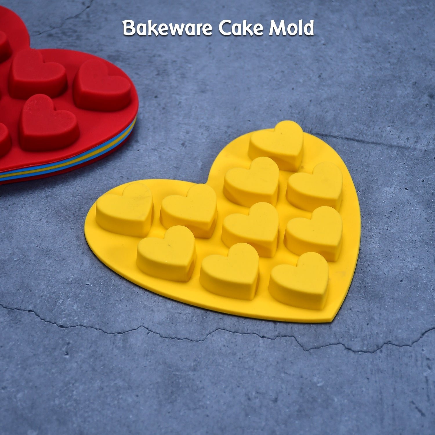 Silicon 10 Cavity Heart Shape Design Chocolate Mould Ice, Jelly Candy Mould
