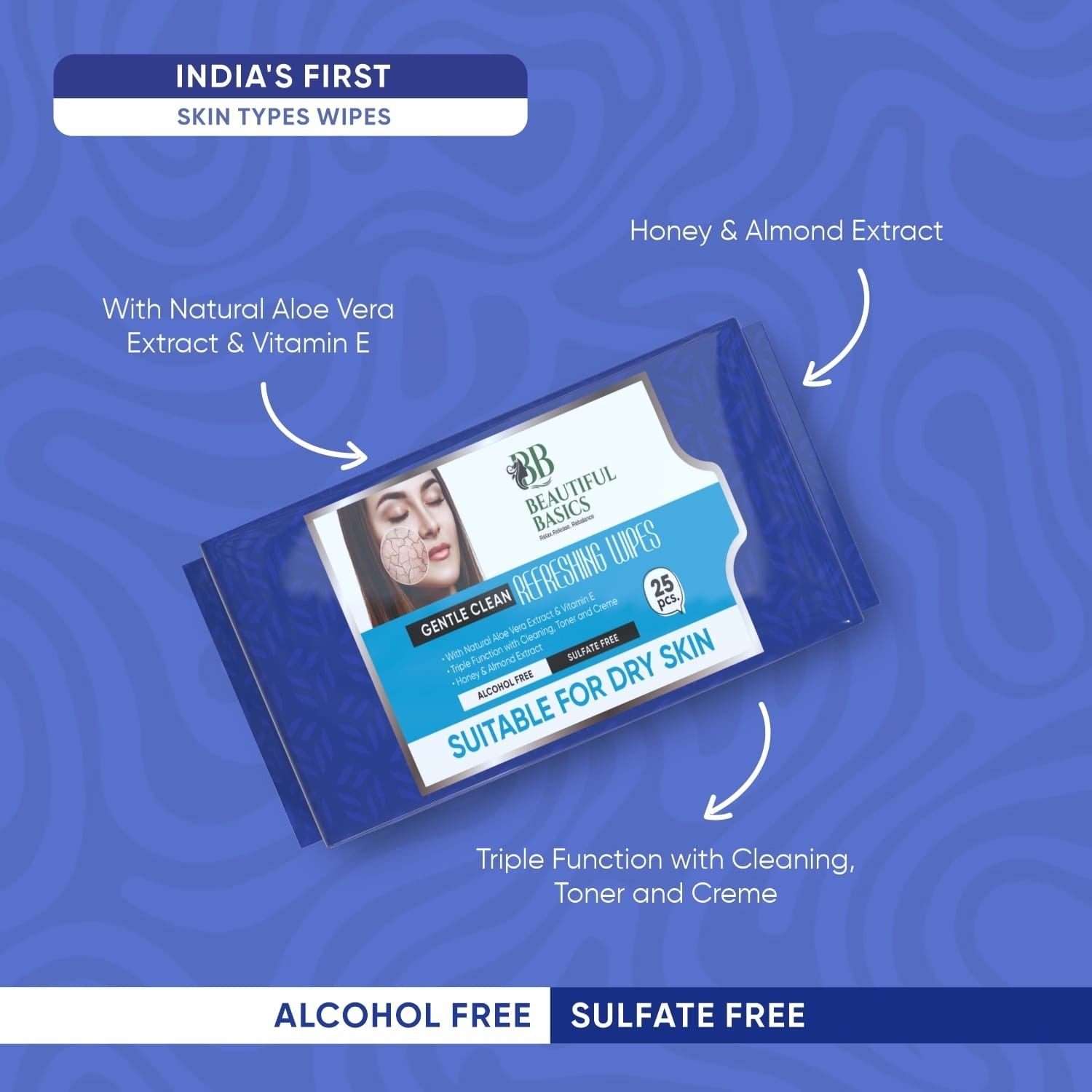 Refreshing Alcohol-Free Wet Wipes – Facial & Body Wipes (25 Pc)