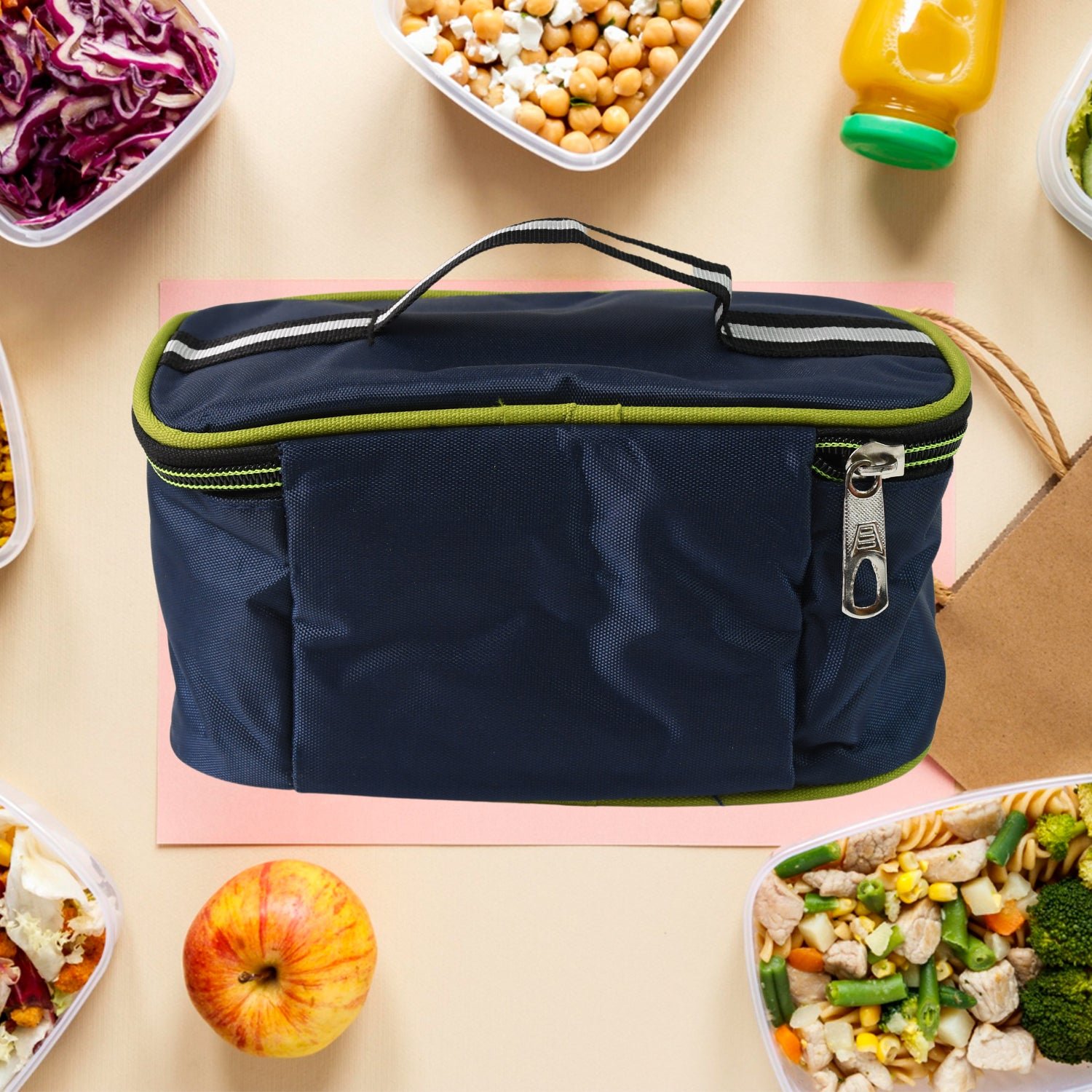 Sumo Lunch Box with Bag – Plastic Lunch Box & Spoon/Fork Set (2 Pc)