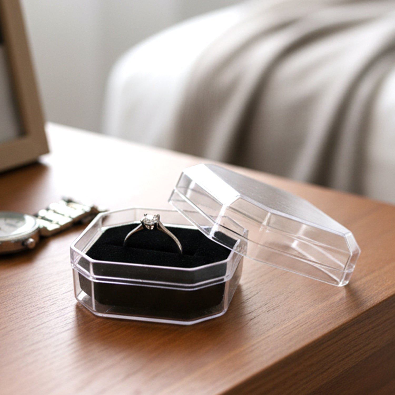 Octagon Jewellery Storage Box for Rings, Earrings & Small Accessories (12 Pc)