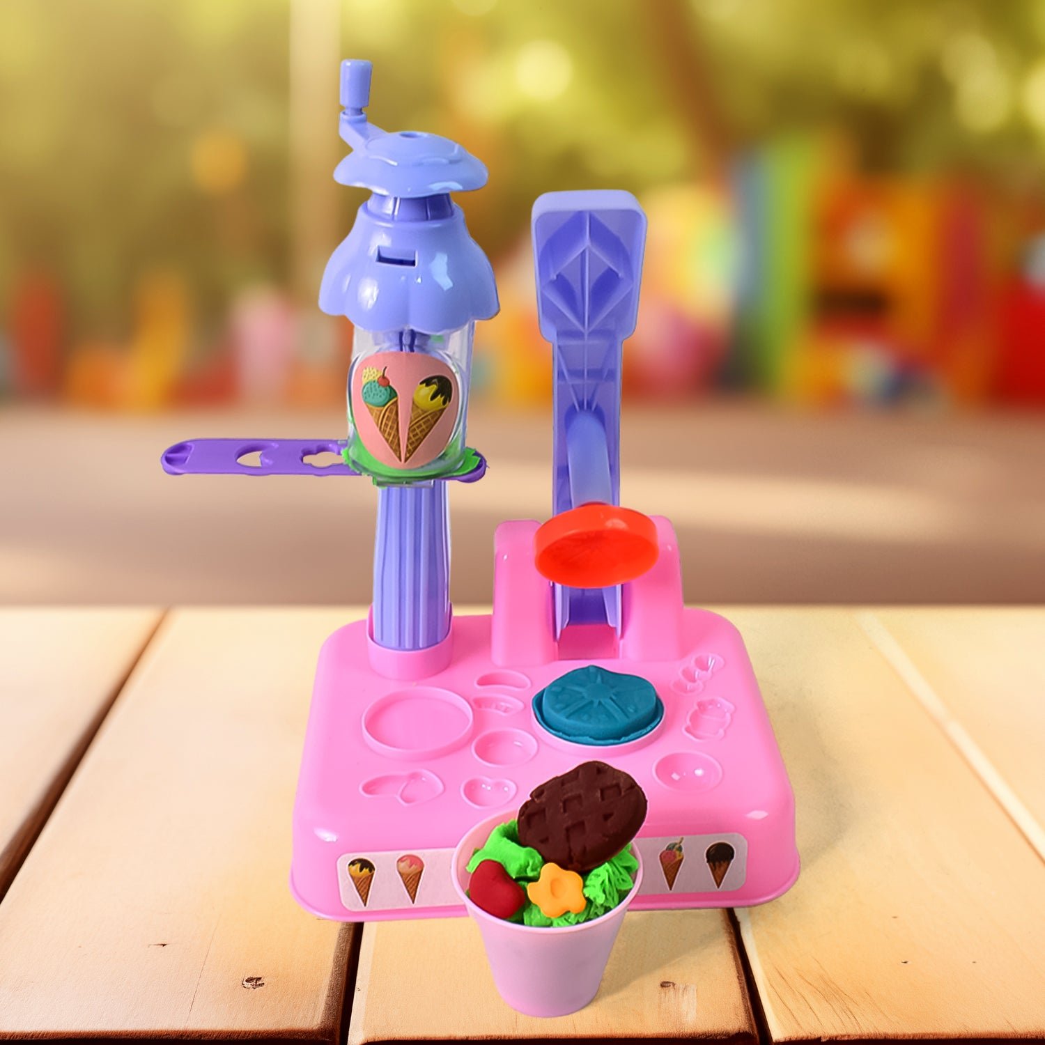 Scoop Play Set, Color Dough for Kids Play Toys, Ice Cream Maker Machine (36 Pcs Set)