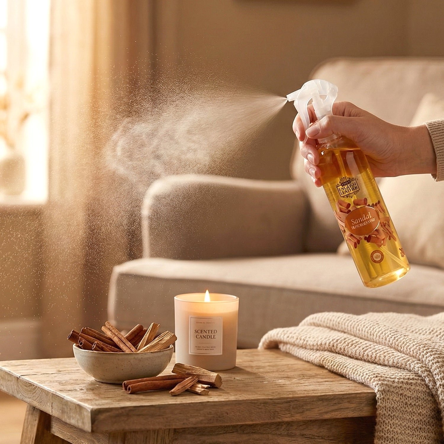 Sandal Fragrance Air Freshener Spray for Home, Room & Office Use (250 ML)