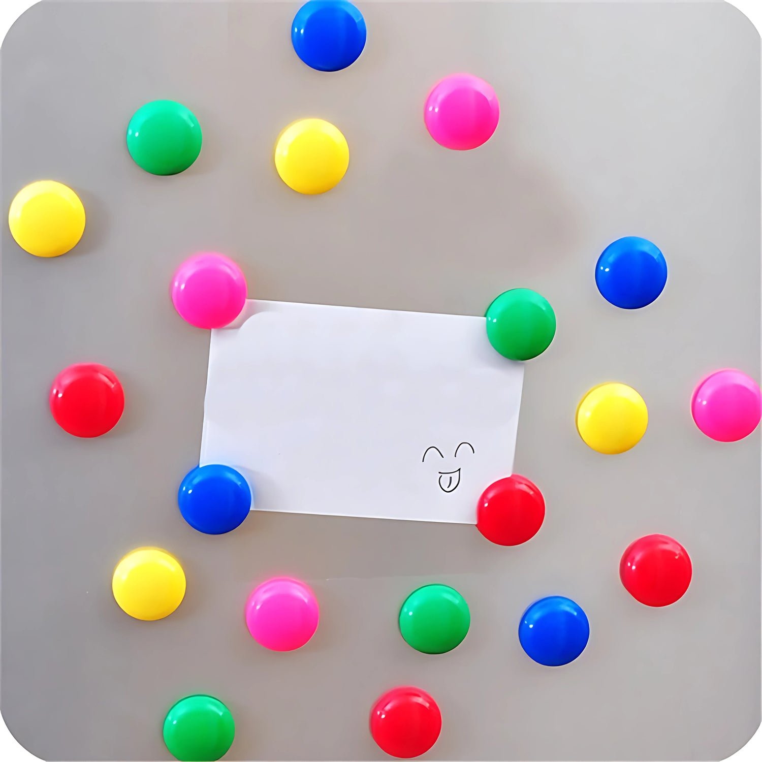 Yellow Board Magnets Circular Plastic Buttons (1 Pc)