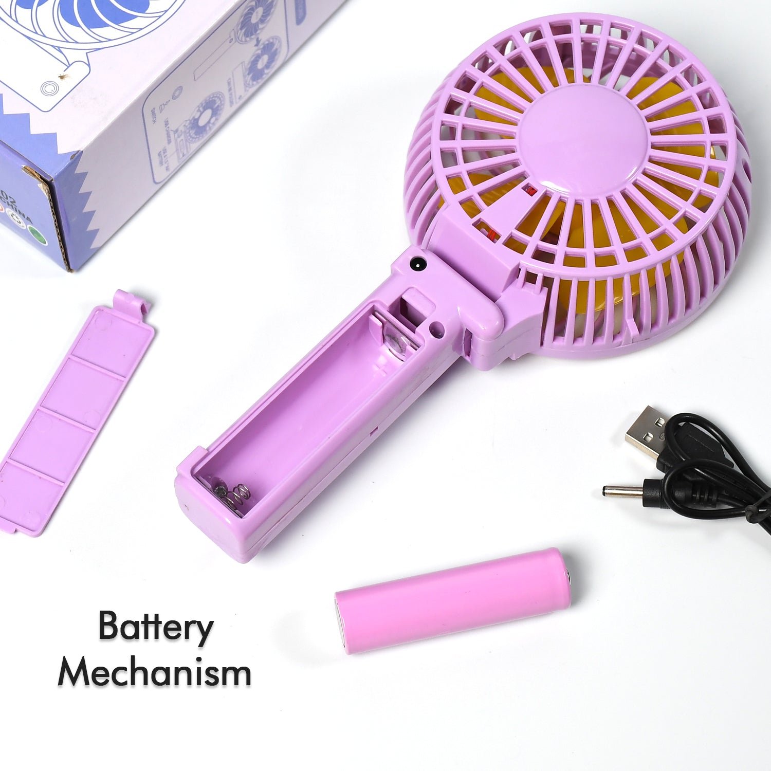 Portable Mini handy Fan & Personal Table Fan (Battery Not Include)