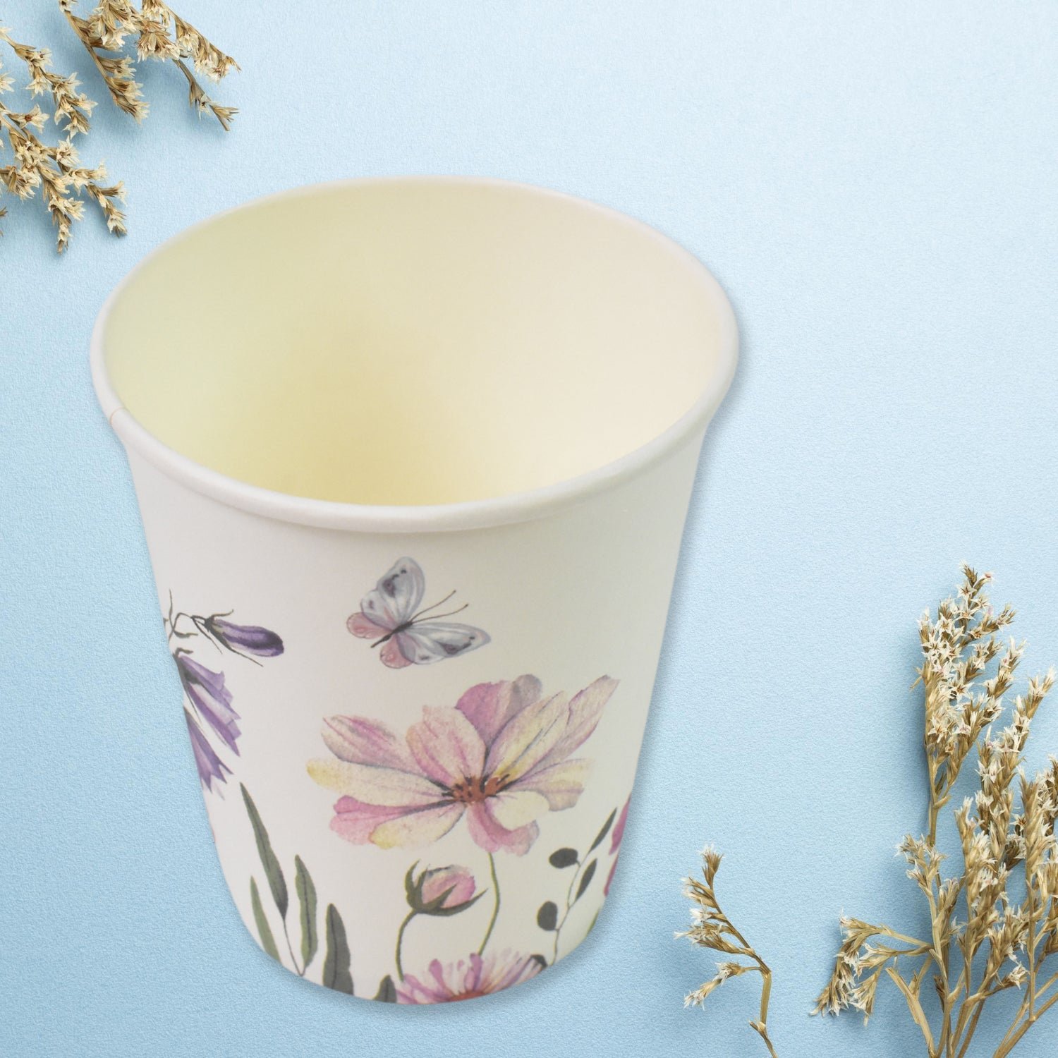 Disposable Paper Cups, Disposable Tea, Coffee Cups (24 Pcs Set / Mix Color & Design)