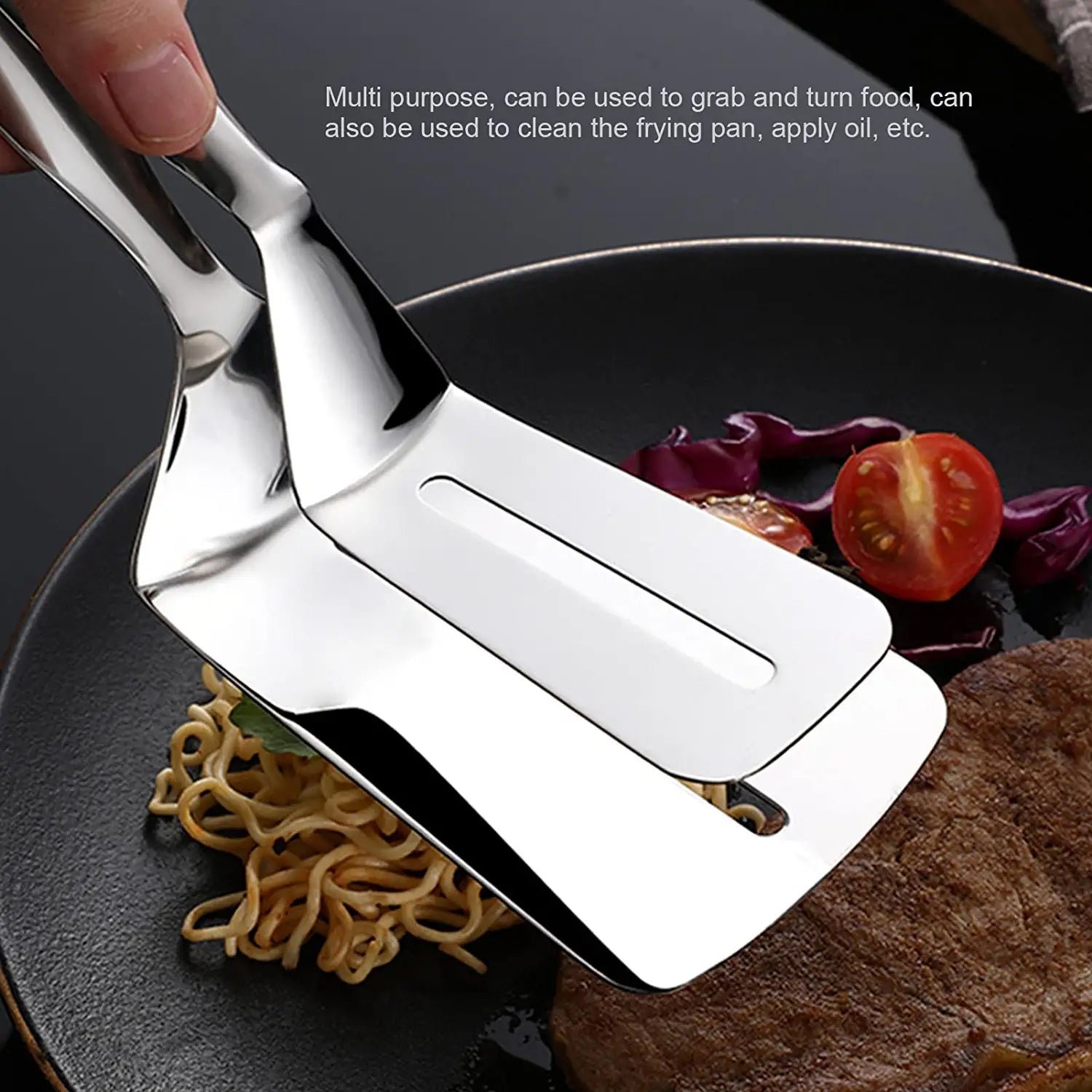 Multifunction Stainless Steel Cooking Tong for Frying & BBQ