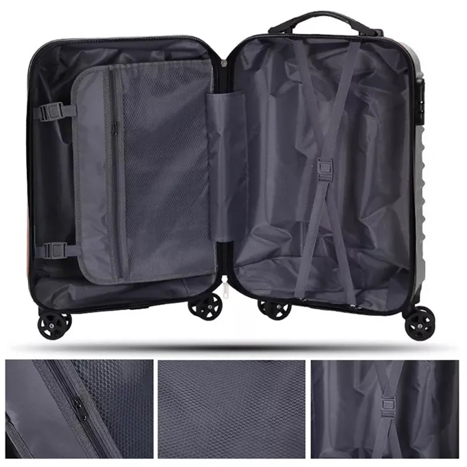 Trolley Bag for Men & Women, Multi Color, Set of 2 (Big & Small)
