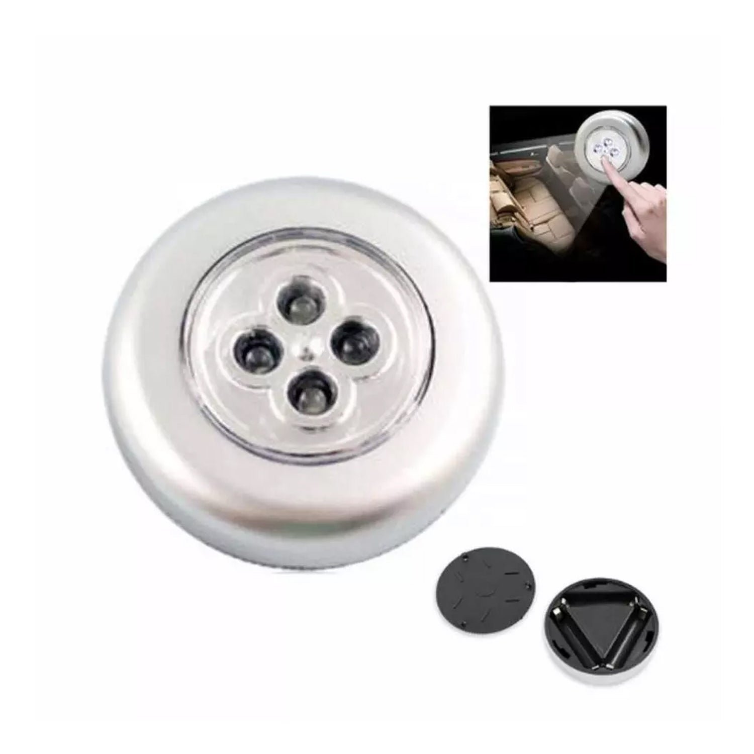 4 LED Battery-Powered Wireless Night Light Stick Tap Touch Lamp