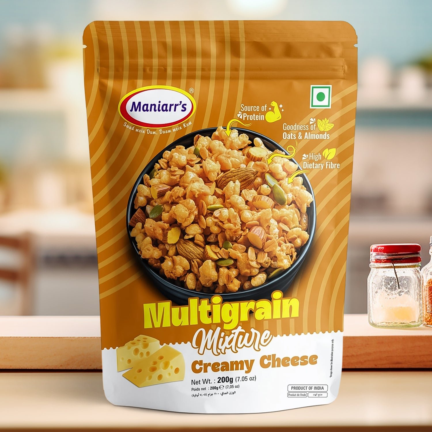 Maniarr's Creamy Cheese ROASTED MULTIGRAIN MIXTURE (195 Gm)
