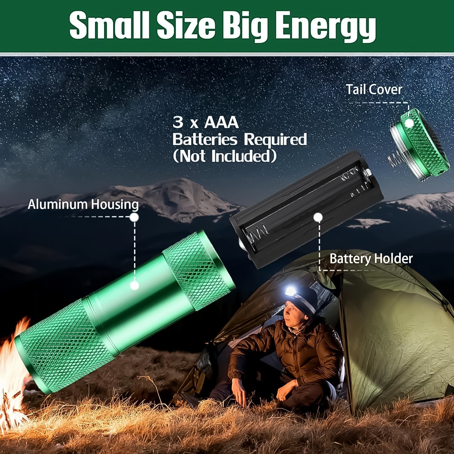 Mini Pocket Torch with 9 LED Bulbs – Super Bright Flashlight