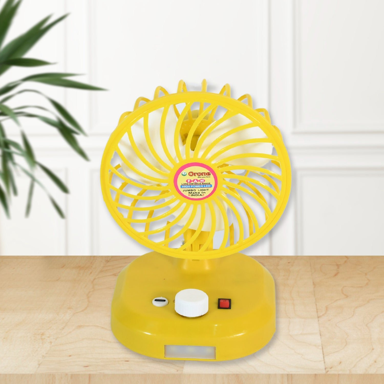 USB-C Rechargeable Portable Fan with LED Light Foldable Fan for Home