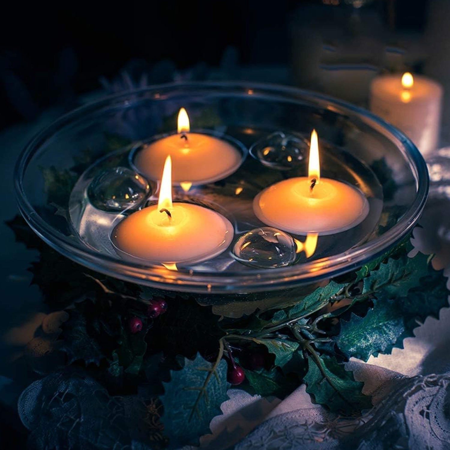Floating Candle Holder (1 Pc): Romantic Ambiance, Table Decor, Diwali