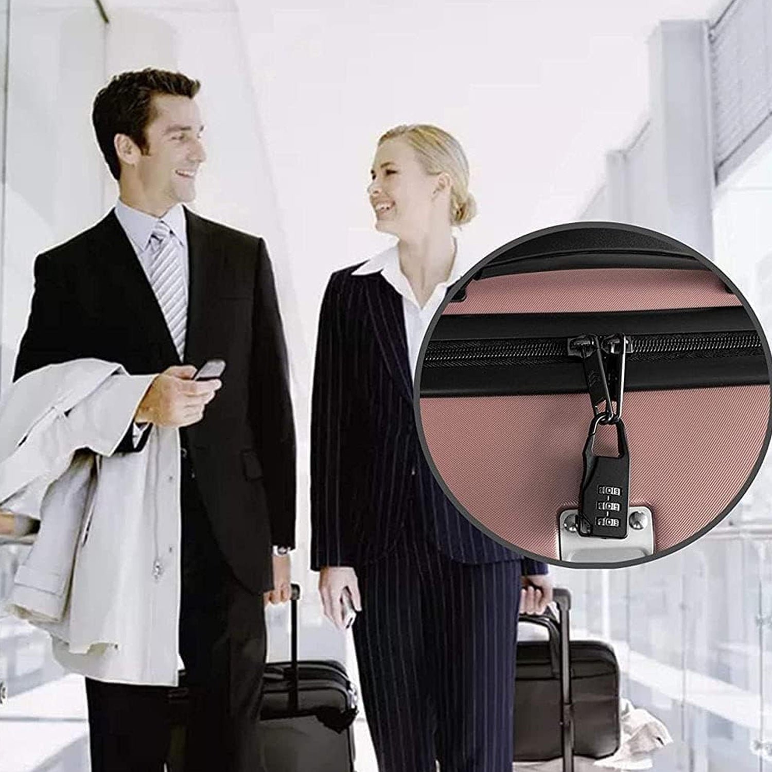 Secure 3-Digit Combination Travel Lock (1 Pc)