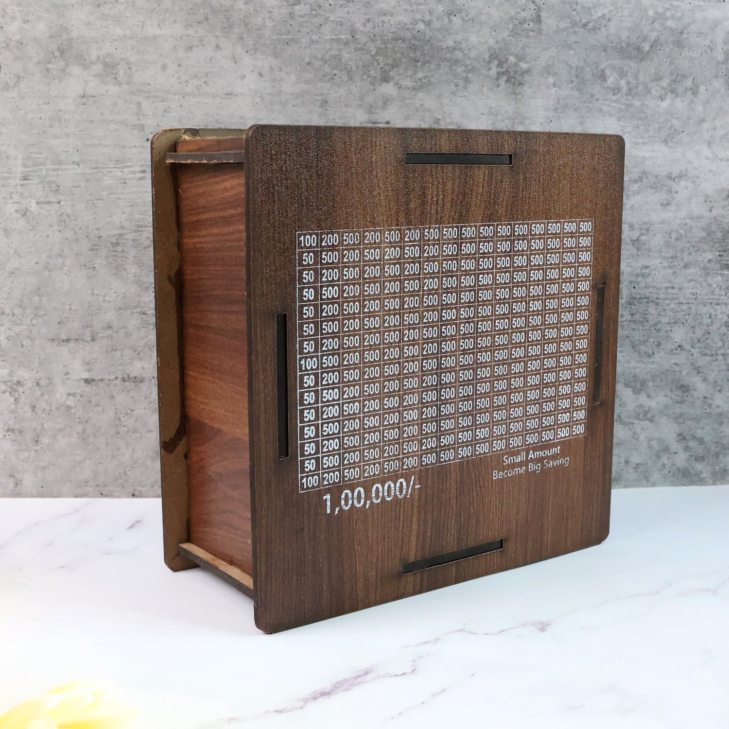 Big Wooden Savings Challenge Money Bank / Piggy Bank - (1 Pc)