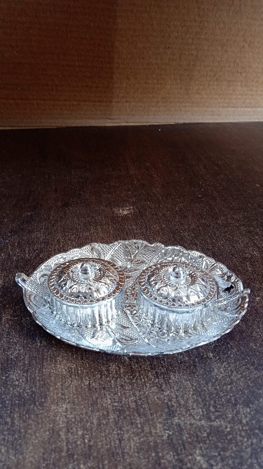 Leaf Shape Special Puja Thali (1 Pc / Mix Design)