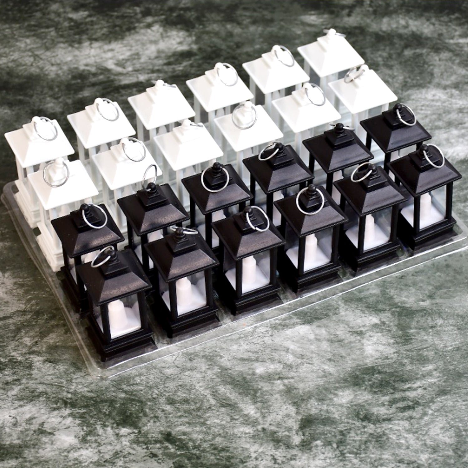 Classic Style Lantern With Artificial Rustic Battery-Operated Flameless Candle Light For Home Decoration (Pack of 24)