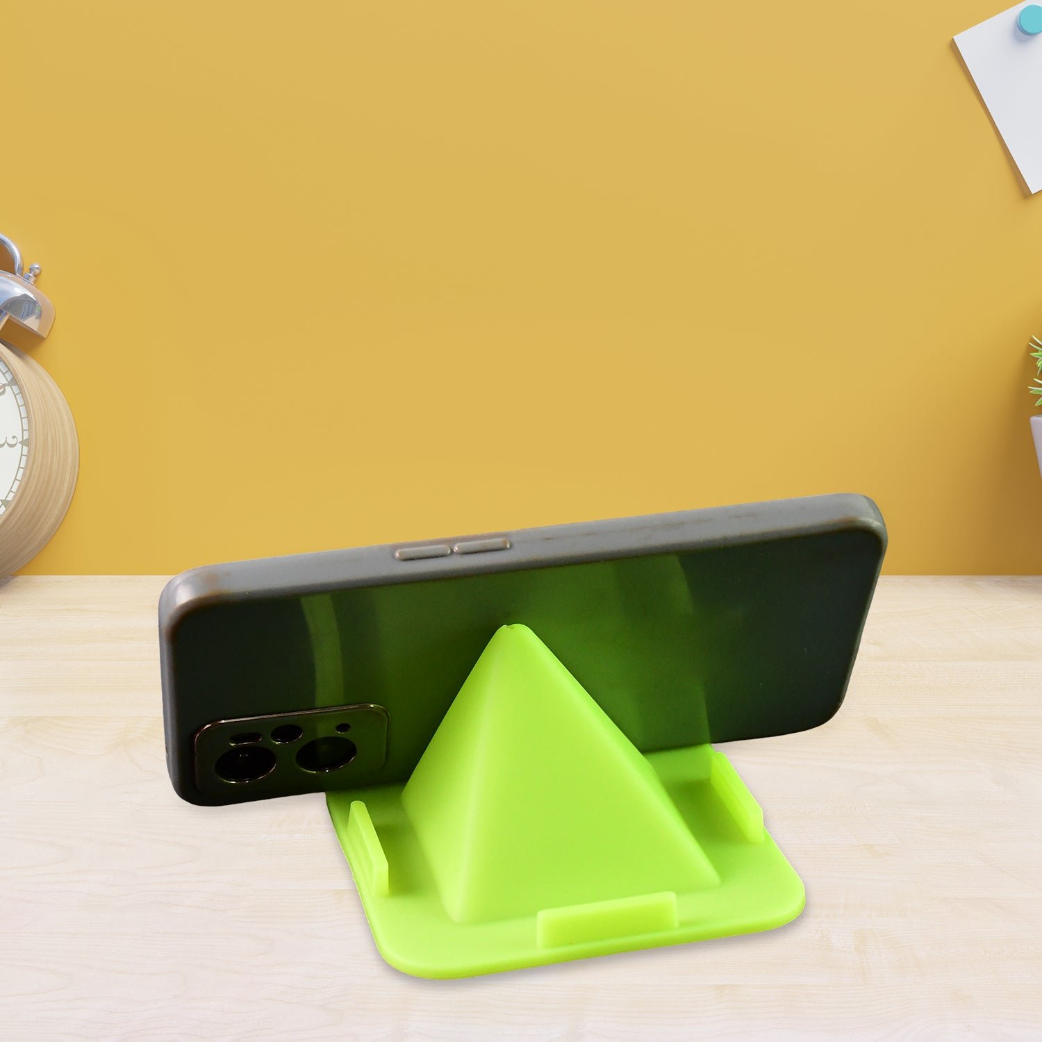 Universal Four-Sided Pyramid Mobile Holder Stand for Desk & Table (1 Pc)