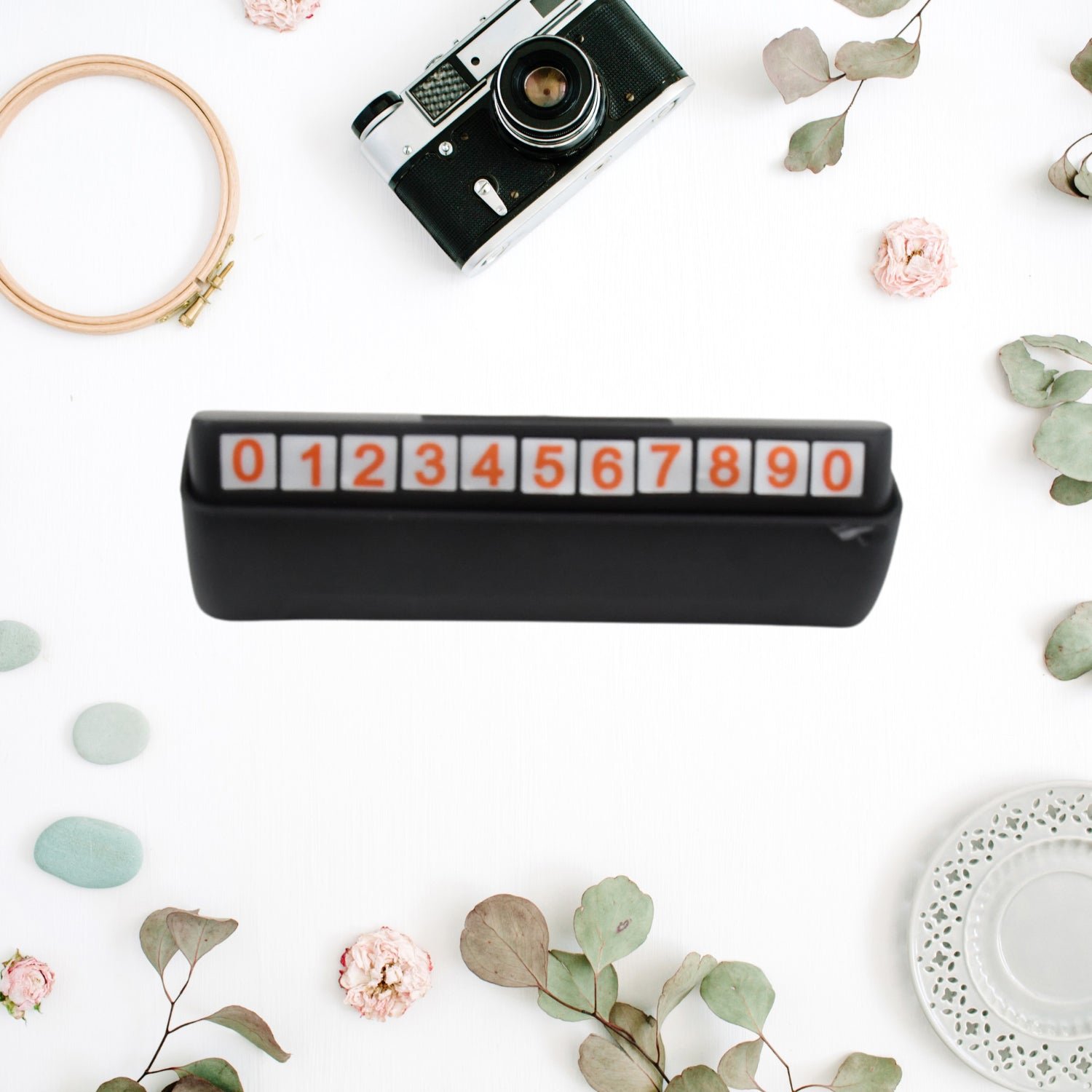 Temporary Car Parking Mobile Number Display with Magnetic Numbers Stickers (1Pc)