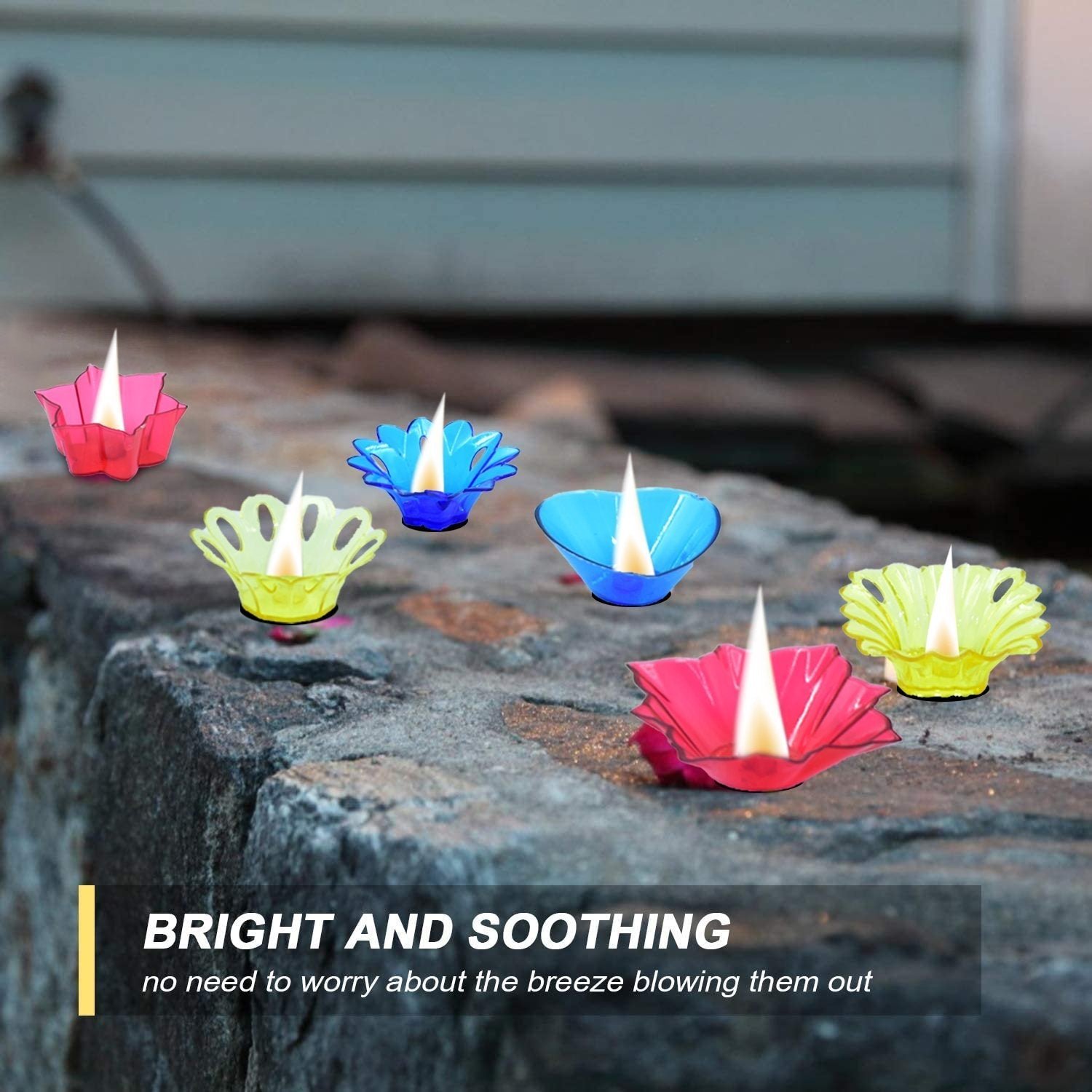 Candle Cup with Multi Shape, Diwali  (Multicolor) (12 Pcs Set)