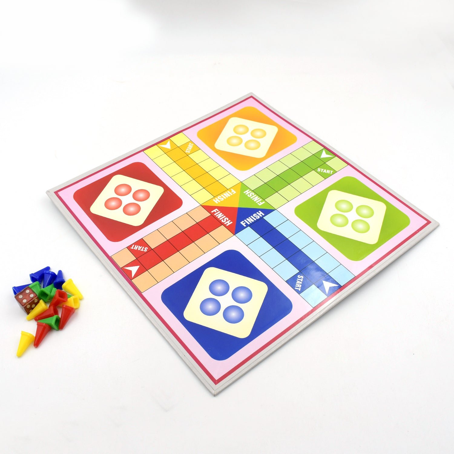Family Board Game with Two Modes  2 to 4 Players - Age 3 Years and Above (2 in 1)