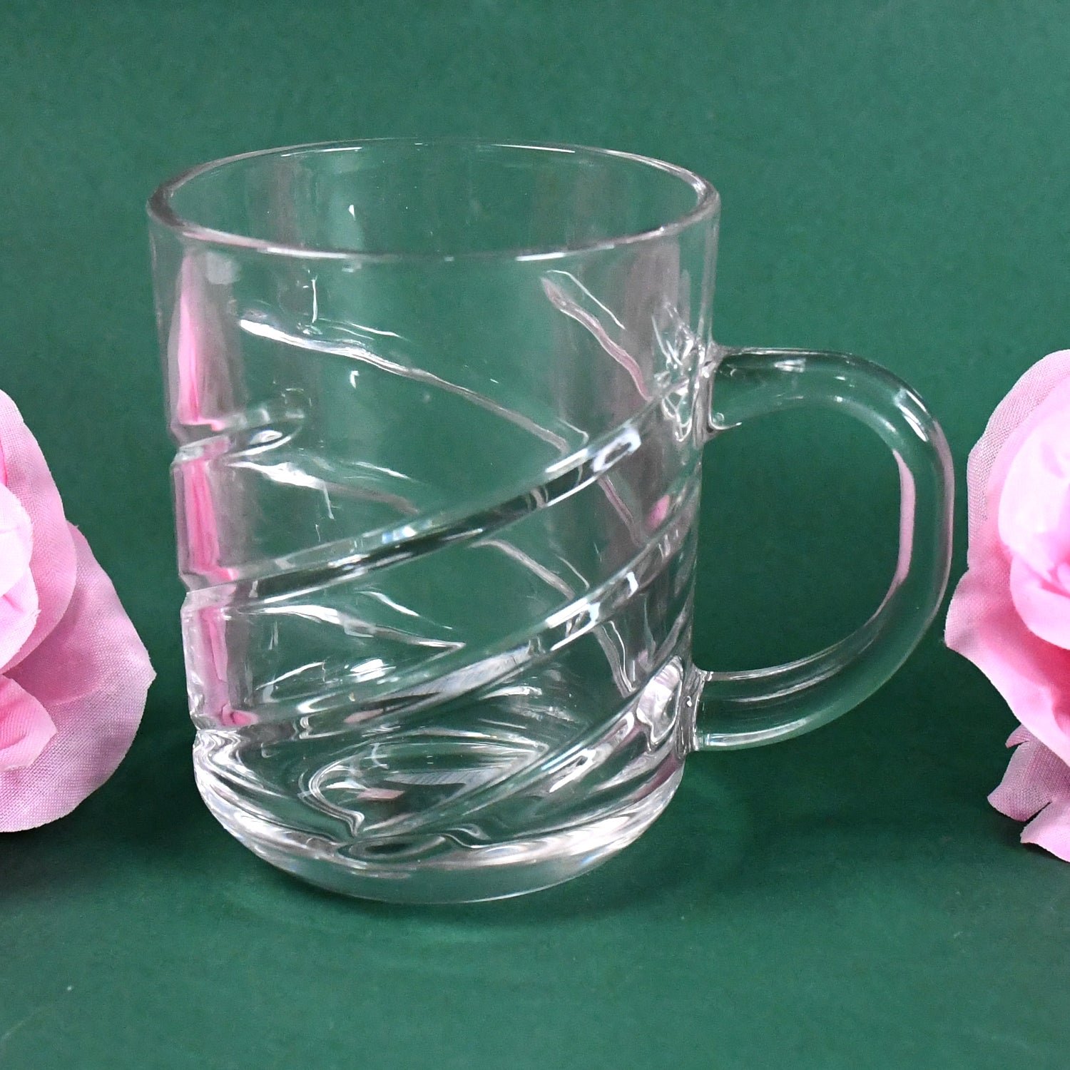 Glass Coffe & Tea Cup / Mug Enjoy Your Drink Style, Water glass (6 pcs Set / 220 ML)